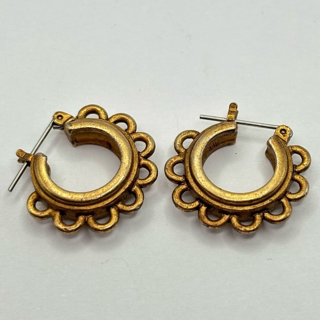 Other Vintage Gold Curved Earrings Size ONE SIZE - 3 Thumbnail
