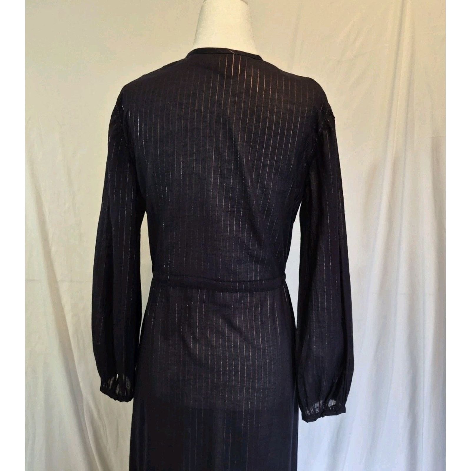 Emerson Fry India Collection Emerson Fry Frances Navy Cotton Dress XS Size XS / US 0-2 / IT 36-38 - 7 Thumbnail
