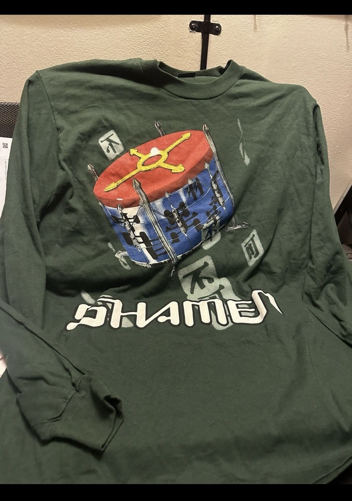 Vintage The Shamen boss drum 90s vintage music long sleeve Size US XL / EU 56 / 4 - 1 Thumbnail