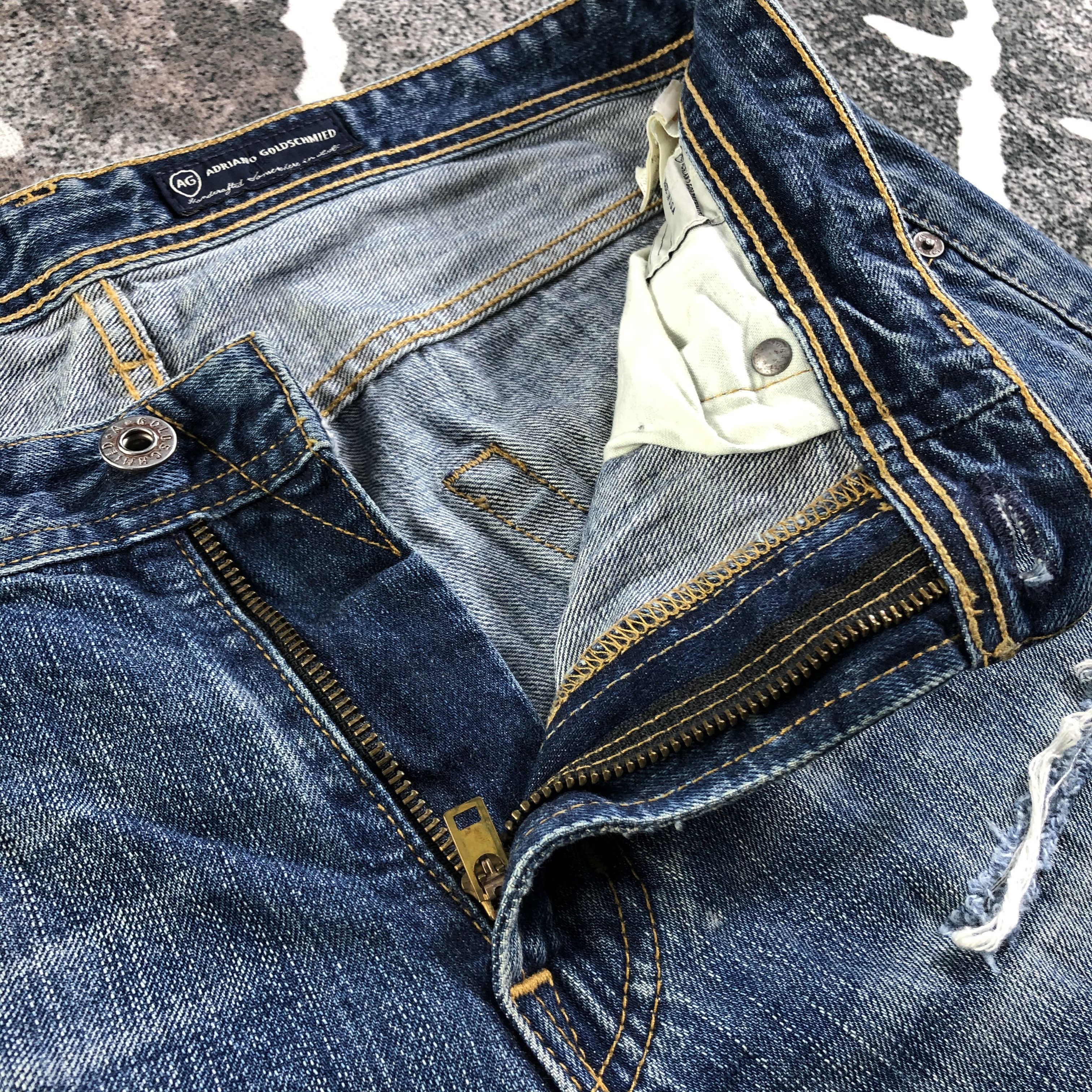 AG Adriano Goldschmied Adriano Goldschmied Jeans Ripped Denim KJ2214 Size US 34 / EU 50 - 8 Thumbnail