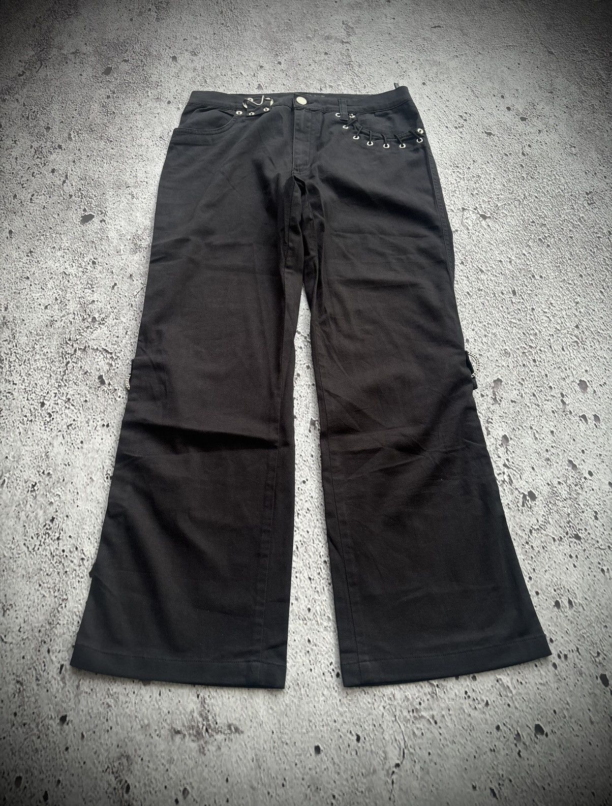 Le Grande Bleu (L.G.B.) Y2k rocobarocco black Lgb style pants Size US 28 / EU 44 - 2 Thumbnail