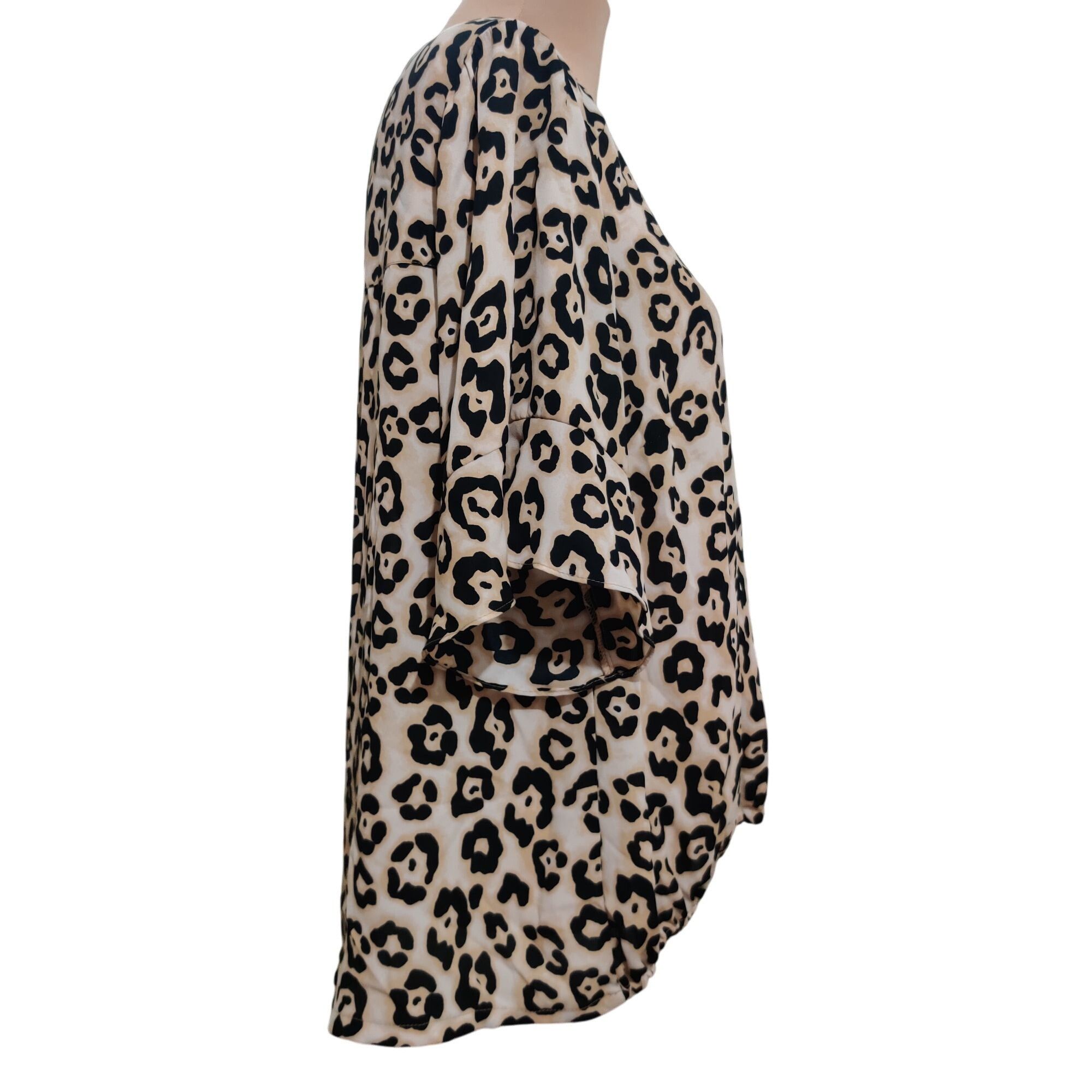 Sanctuary Sanctuary Womens Plus Size Top Blouse Surplice Wrap Leopard Size XL / US 12-14 / IT 48-50 - 7 Thumbnail