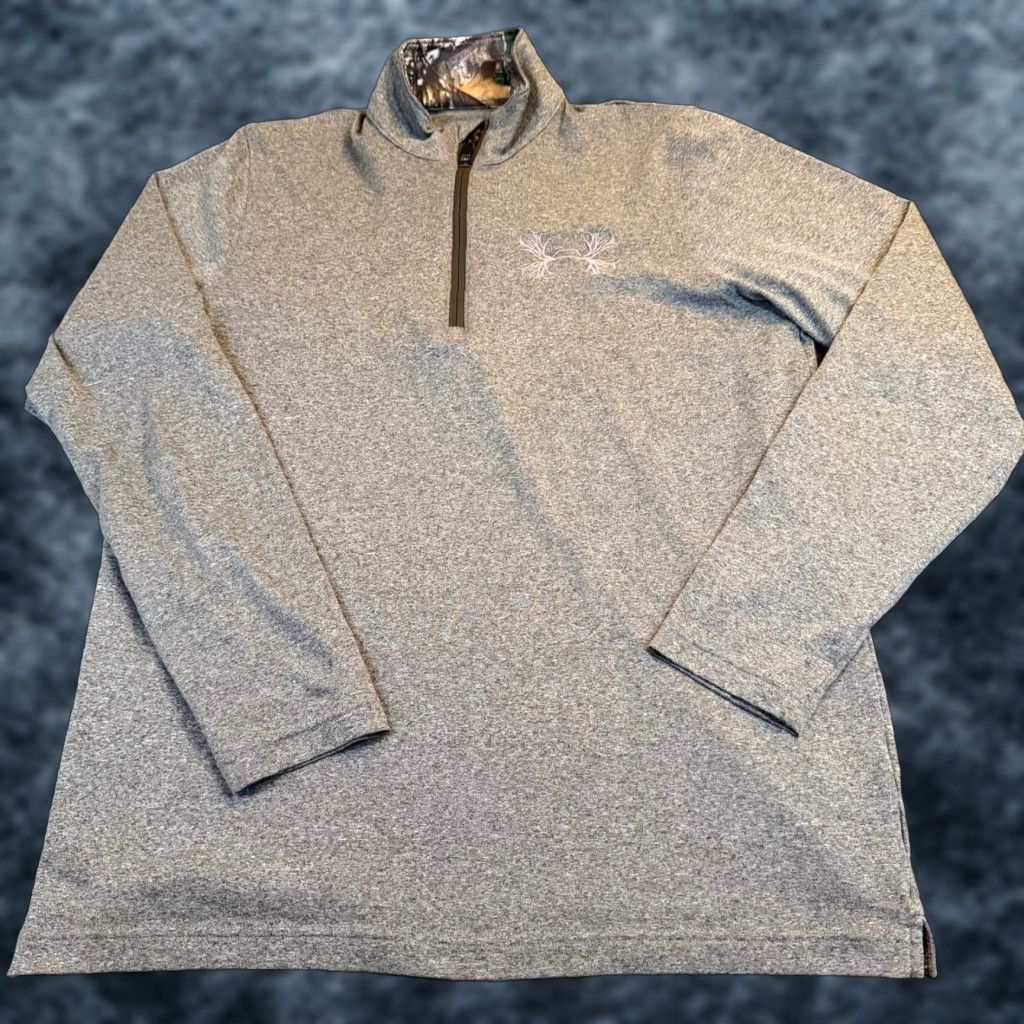 Under Armour Under Armour HeatGear Pullover 1/4 Zip Camouflage Mock Neck Mens M Brown Gray Antler Logo Vintage No Size US M / EU 48-50 / 2 - 1 Thumbnail