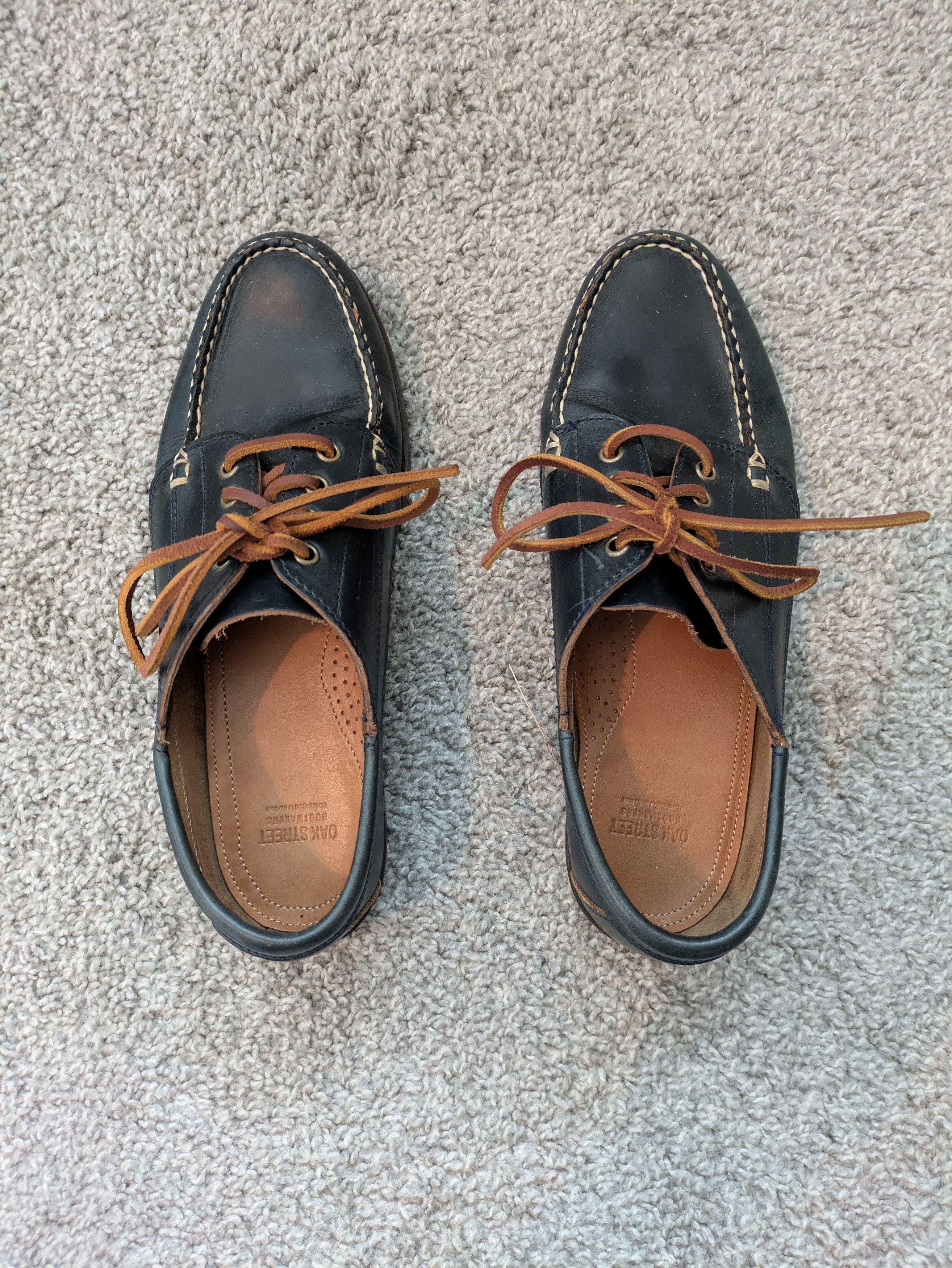 アメリカ製オークストリートブーツメーカーズ本革ネイビー8.5D26.5cm 中古 Oak Street Bootmakers | Grailed