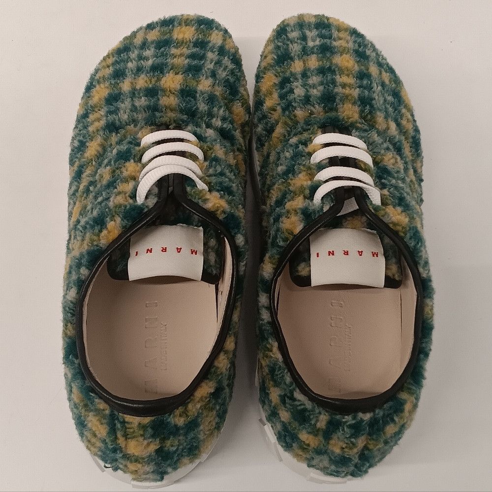 Marni Marni Tartan Check Wool Platform Lo-Top Sneakers - EU43/US10 Size US 10 / EU 43 - 11 Thumbnail