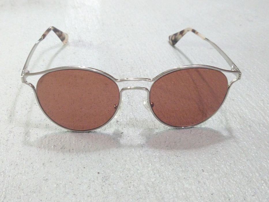 Prada Prada Sunglasses SPR62S Silver Brown Lens Round Italy Grailed