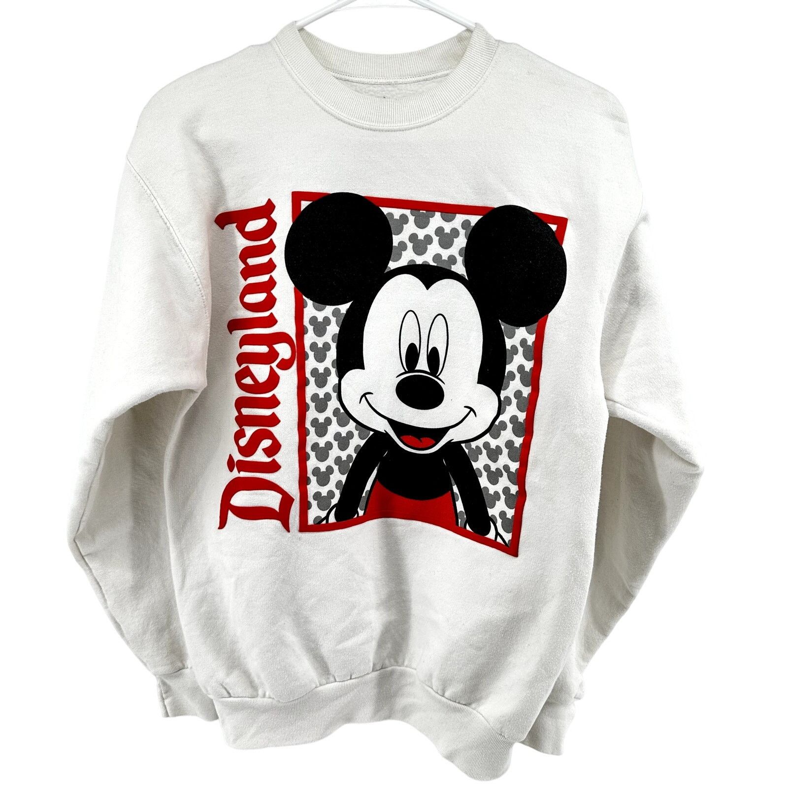 Disney Parks Mickey Mouse Sweatshirt Disneyland White Small