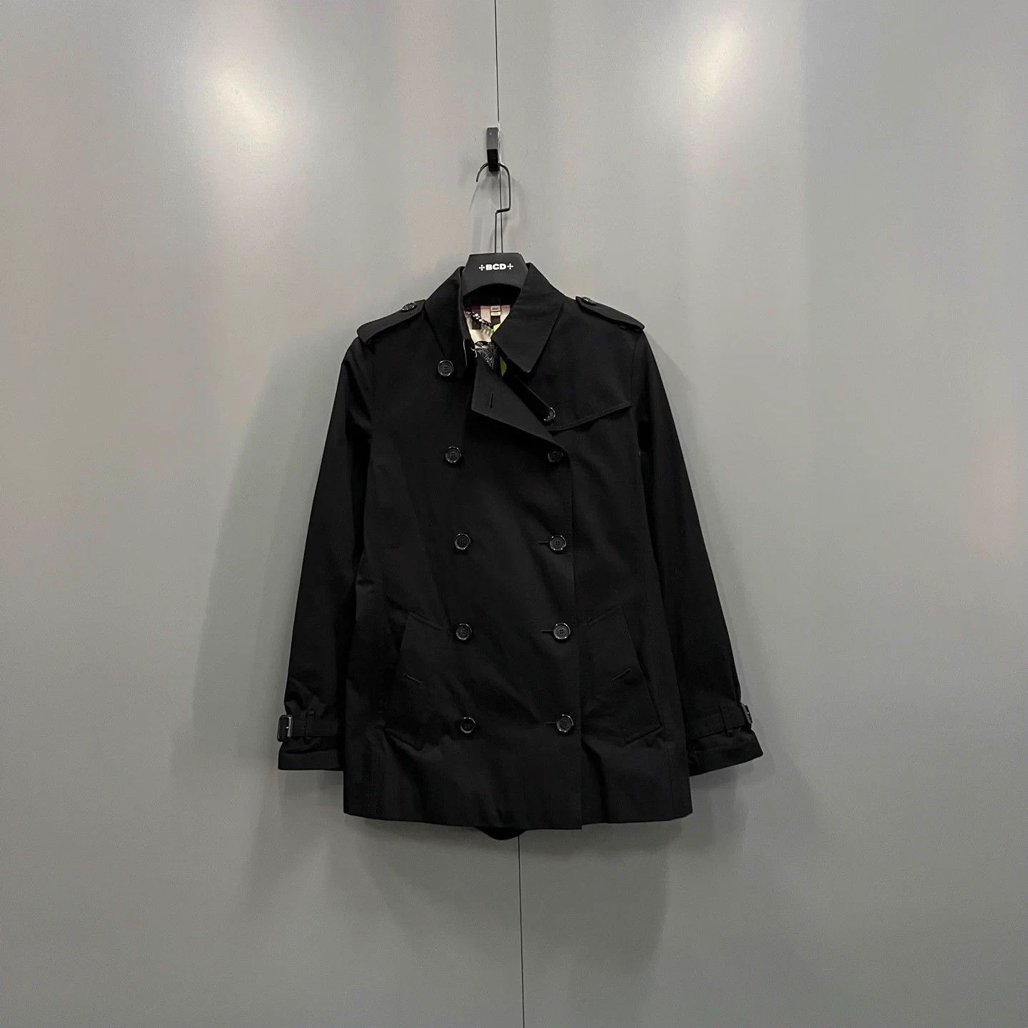 Burberry Burberry Black Double-breasted 42 Coat 98 New No Acc Size M / US 6-8 / IT 42-44 - 1 Thumbnail