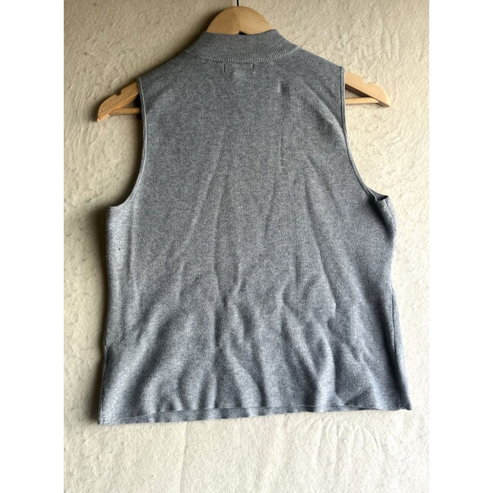Vintage Cara Santana x Nine West Women’s Mock Neck Gray Tank Sz 2XL Sleeveless Pullover Shirt Womens Size XXL / US 16-18 / IT 52-54 - 2 Thumbnail