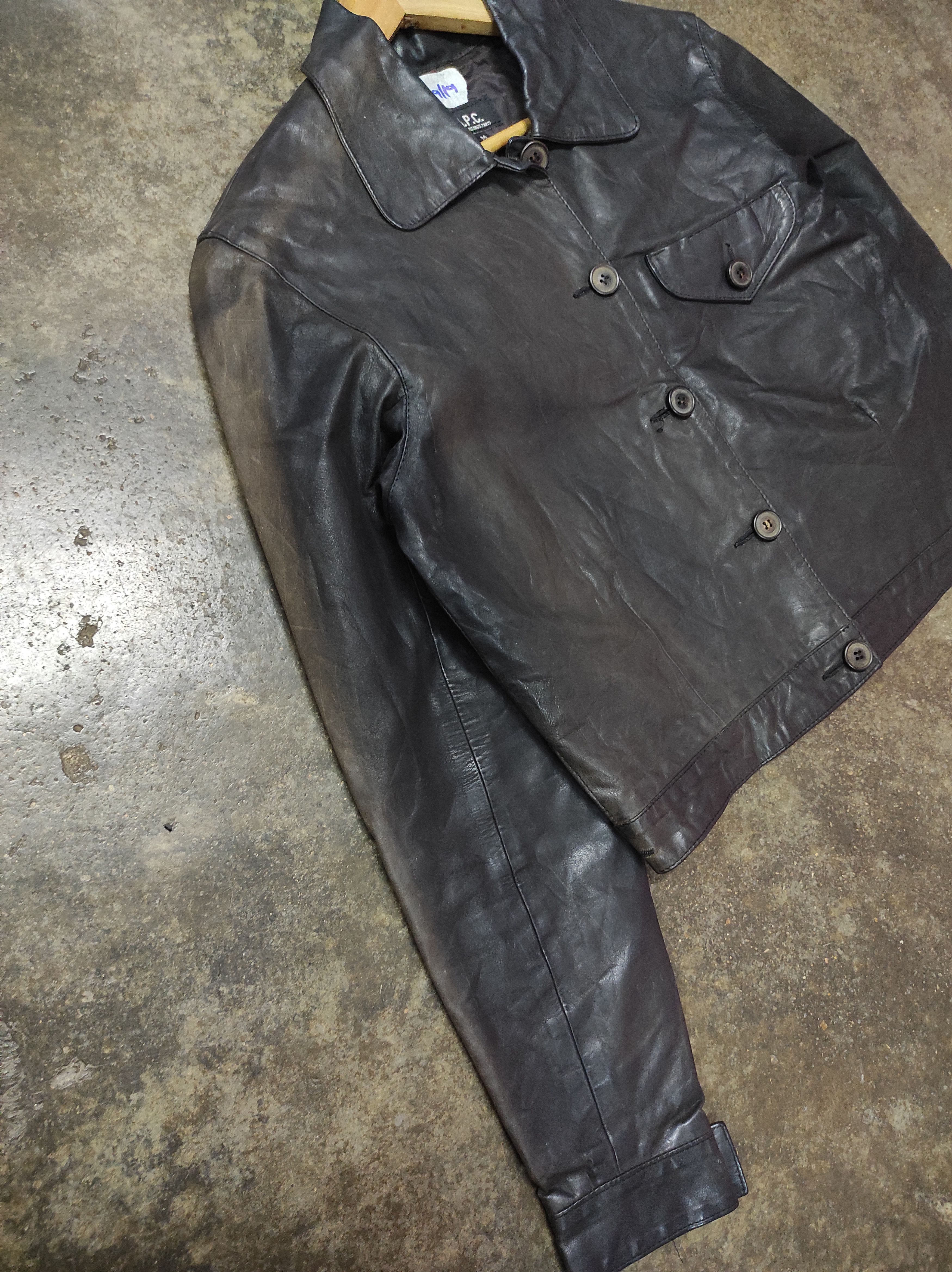 A.P.C. × Genuine Leather × Vintage APC VTG GENUINE LEATHER JACKET SUN FADED Size US M / EU 48-50 / 2 - 7 Thumbnail
