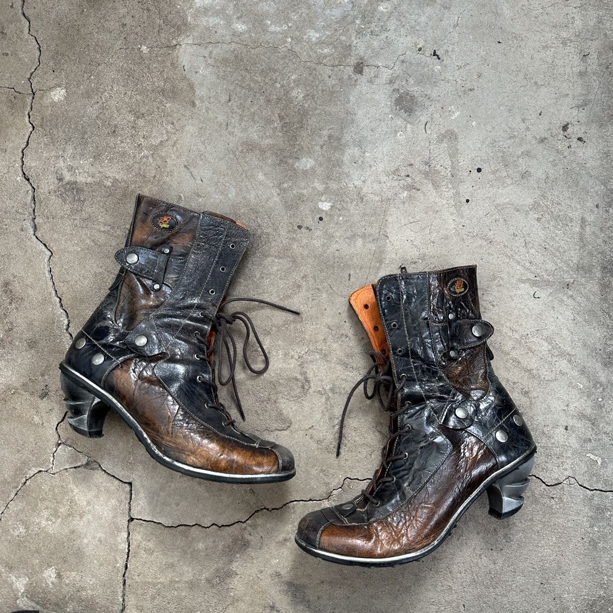 New Rock Eject high Boots heels Vintage Opium Made in Spain Size US 7 / IT 37 - 7 Thumbnail