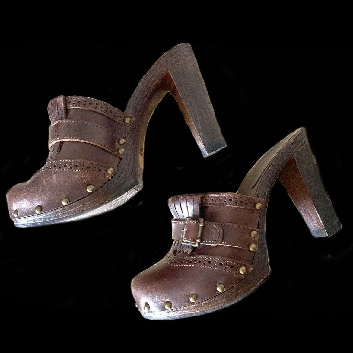 Matisse leather heeled mules/clogs from coconuts by matisse, sz 8 Size US 8 / IT 38 - 3 Thumbnail