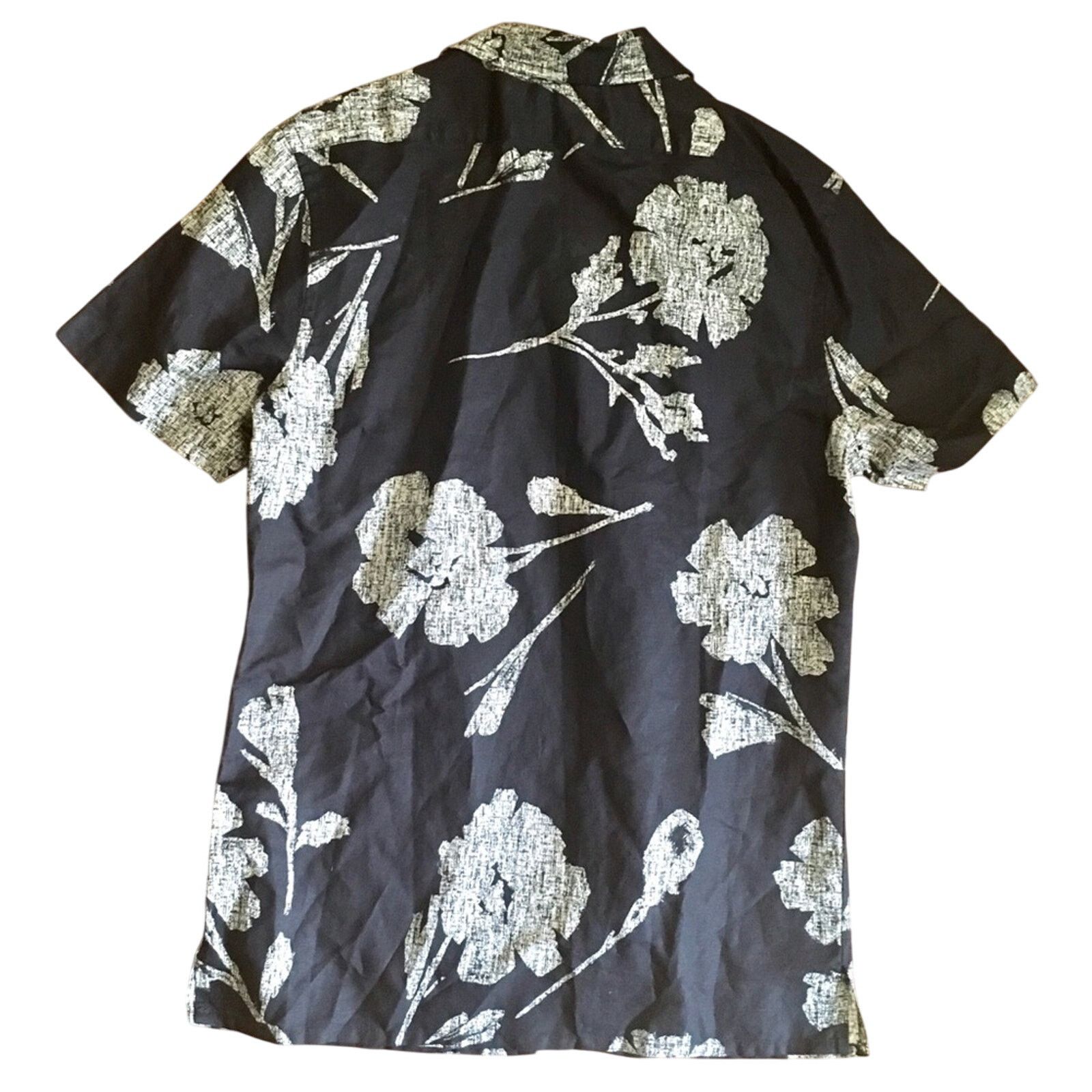 Express NWOT Slim Floral Linen Short Sleeve Shirt Size US XS / EU 42 / 0 - 9 Thumbnail