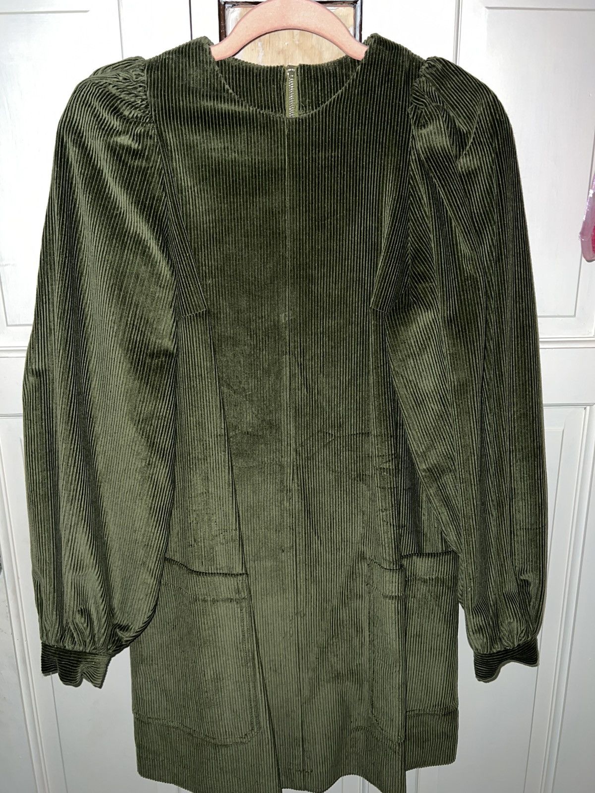 Ted Baker Ted Baker Corduroy A-Line Mini Dress – Olive – Size 0 Size XS / US 0-2 / IT 36-38 - 1 Thumbnail