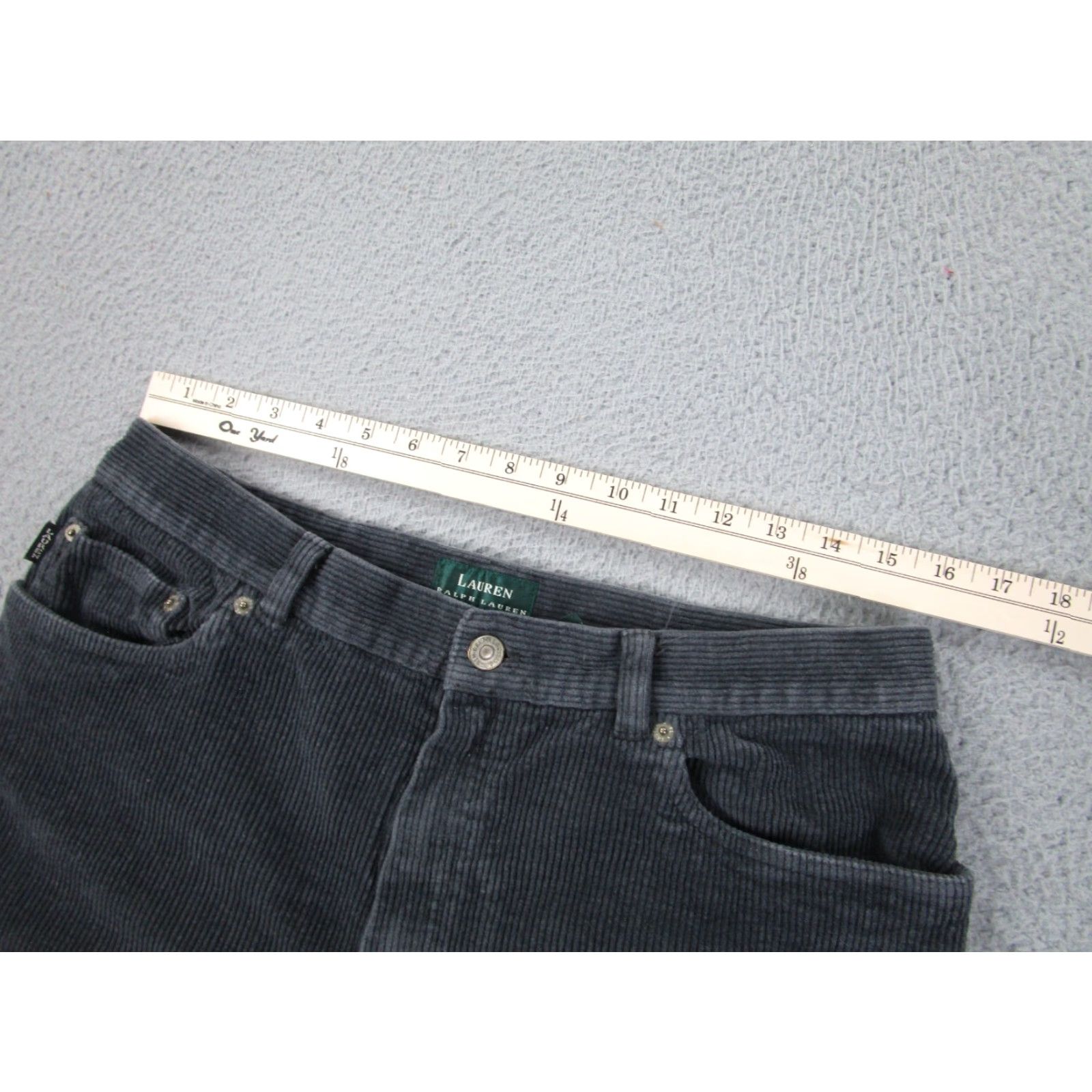Ralph Lauren VINTAGE Ralph Lauren Pants Womens 14 Gray 90s High Rise Corduroy 32 Waist Ankle Straight Men's? Size 36" / US 14 / IT 50 - 5 Thumbnail
