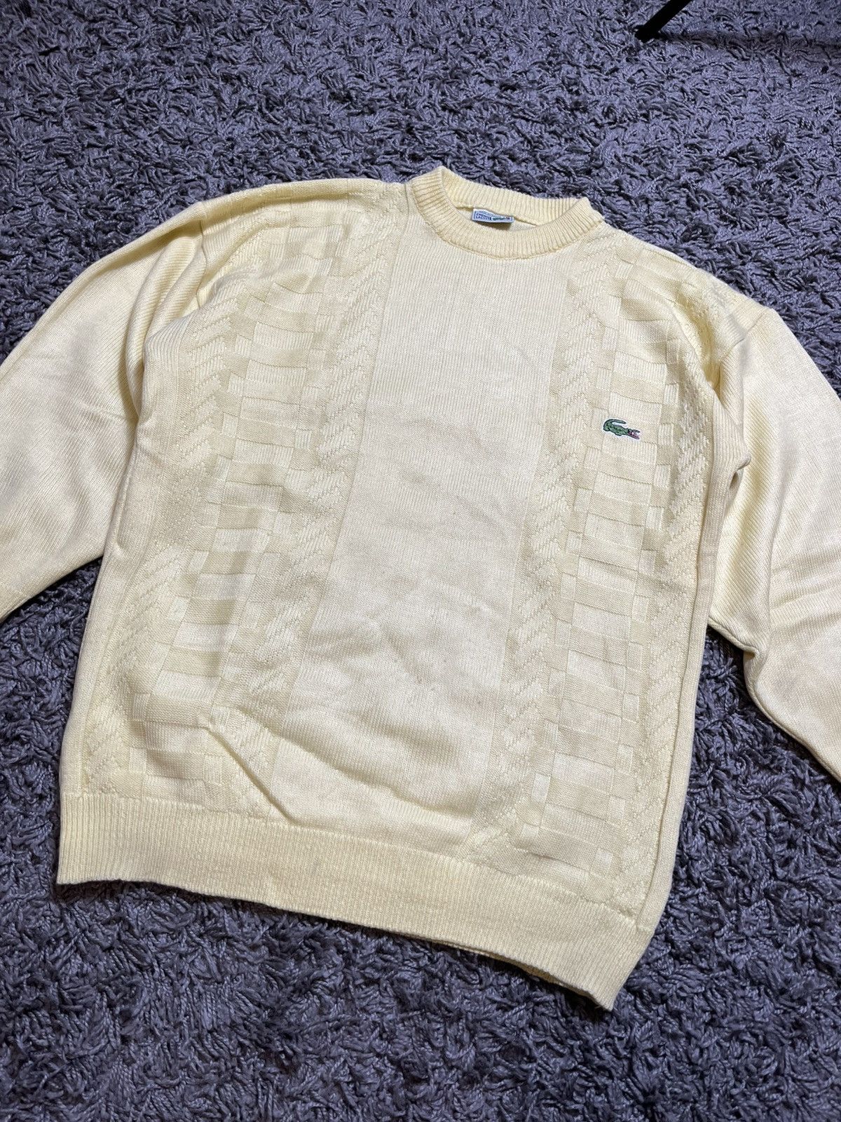 Lacoste × Vintage LACOSTE VINTAGE 00s CREWNECK KNITTED SWEATER Size US XL / EU 56 / 4 - 2 Thumbnail