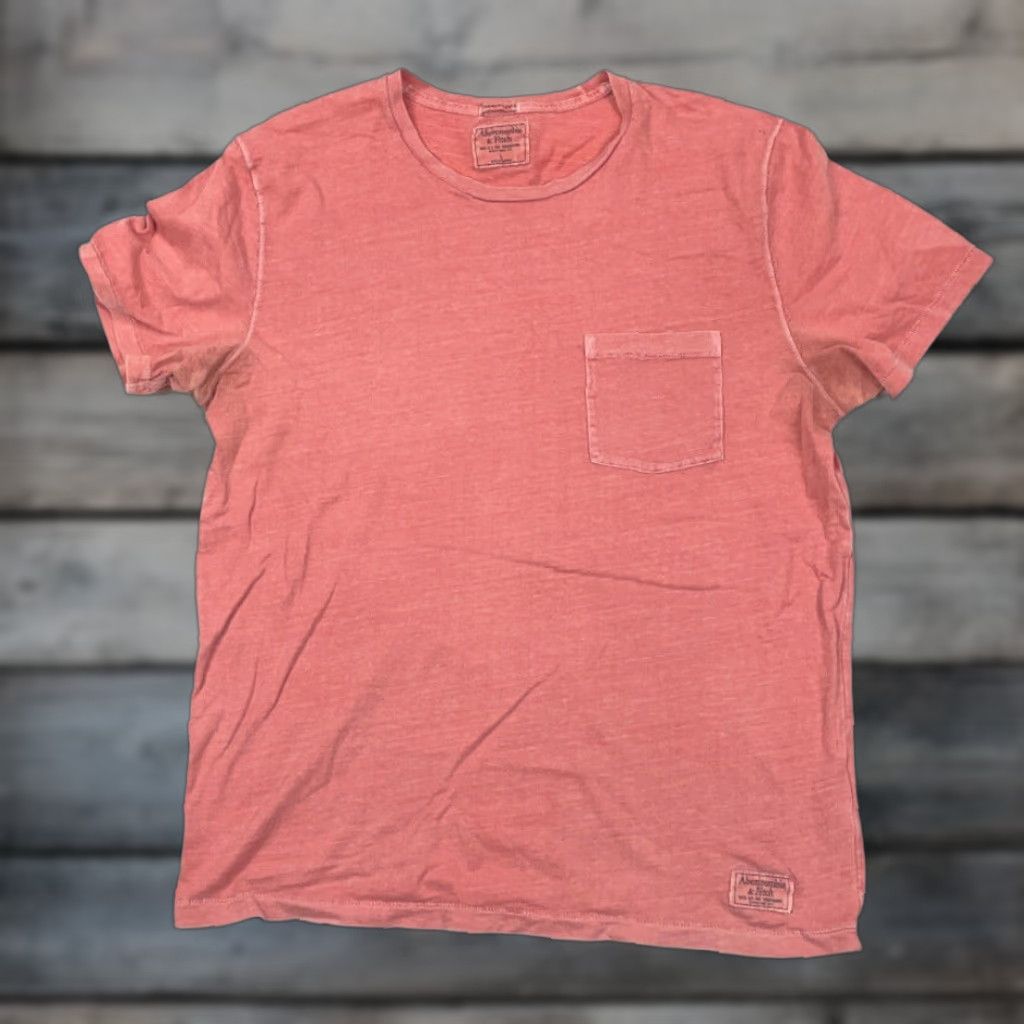 Abercrombie & Fitch VINTAGE Abercrombie & Fitch T-Shirt Men Large Pink Cotton Pocket Classic 80s 90s Size US L / EU 52-54 / 3 - 1 Thumbnail