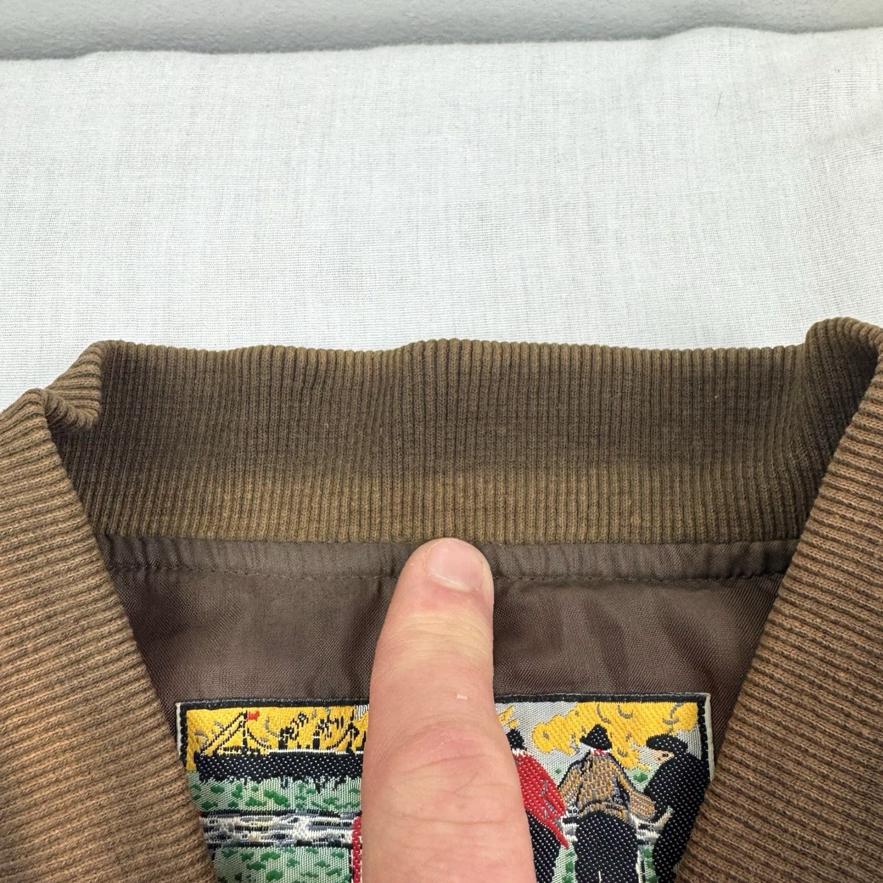 Vintage VINTAGE Atlantic Beach Cheetah African Silk Jacket Womens XL Brown 90s Animals Nature 100% Silk Zip Long Sleeve Size XL / US 12-14 / IT 48-50 - 7 Thumbnail