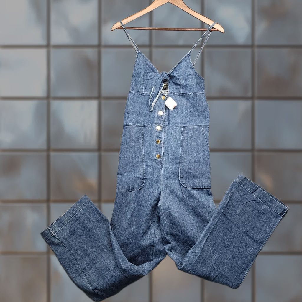 Vintage Toxik3 Denim Overalls Jumpsuit Womens Small Blue Jean Cotton Blend Stretch NEW Overalls Jumpsuit Womens Small Blue Jeans Cotton Blend Stretch NEW Size 28" / US 6 / IT 42 - 1 Thumbnail