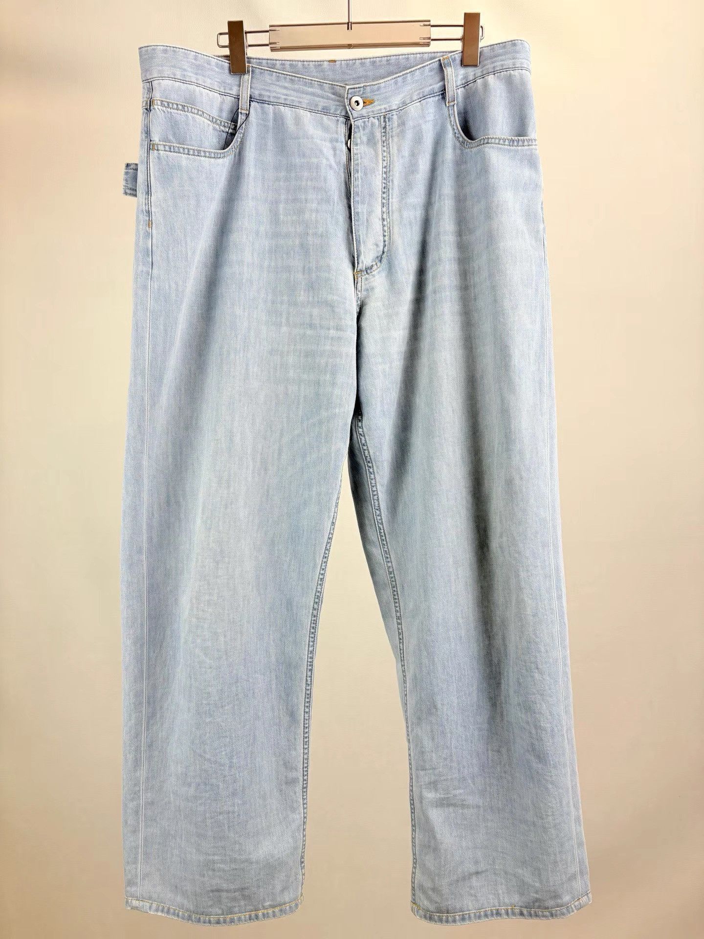 Bottega Veneta Blue Denim Wide-Leg Pants Size 38 Size US 38 / EU 54 - 1 Thumbnail