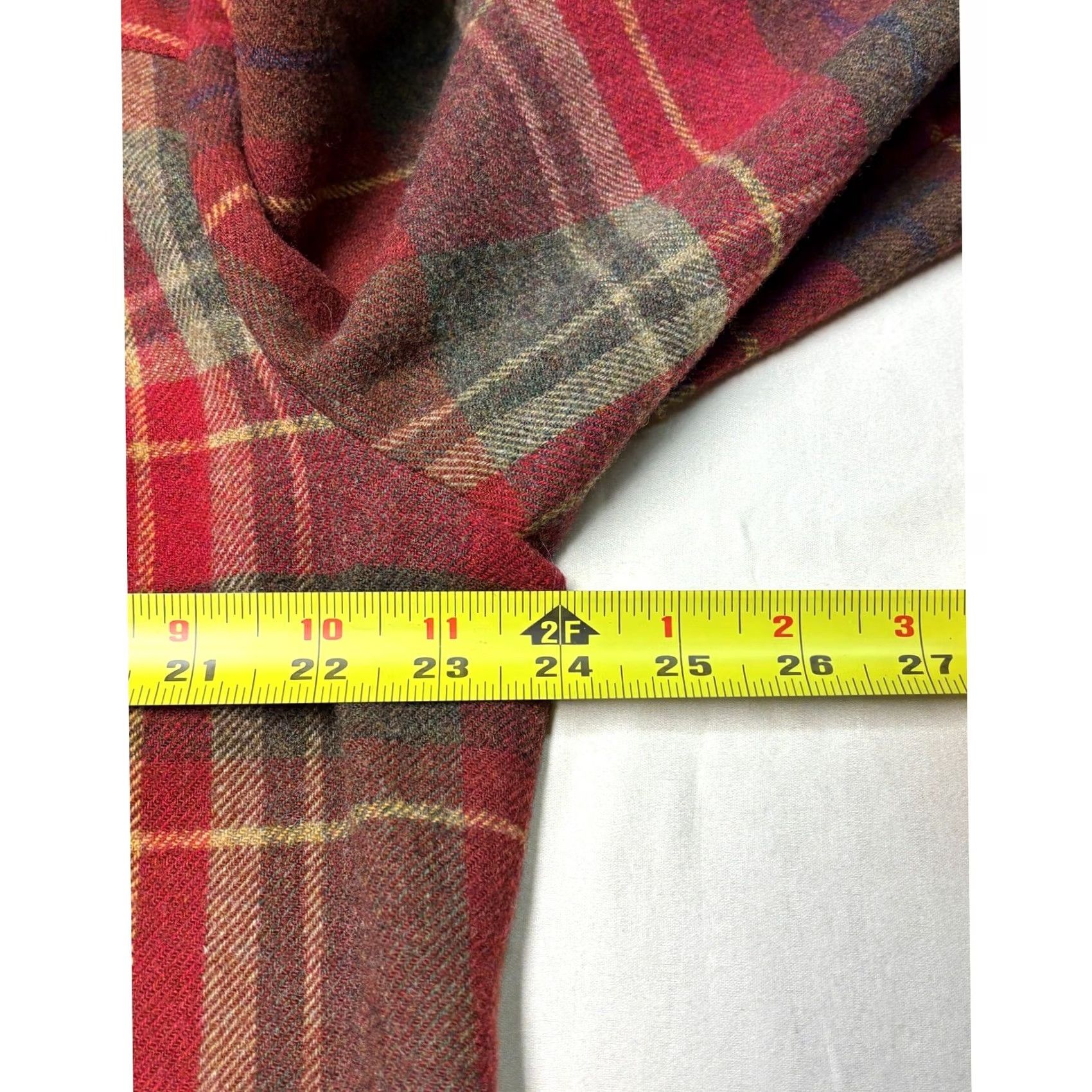 Pendleton VINTAGE Pendleton Jacket Wool Plaid Button Front Red Womens Large Mid-Length Wool Jacket Size L / US 10 / IT 46 - 7 Thumbnail