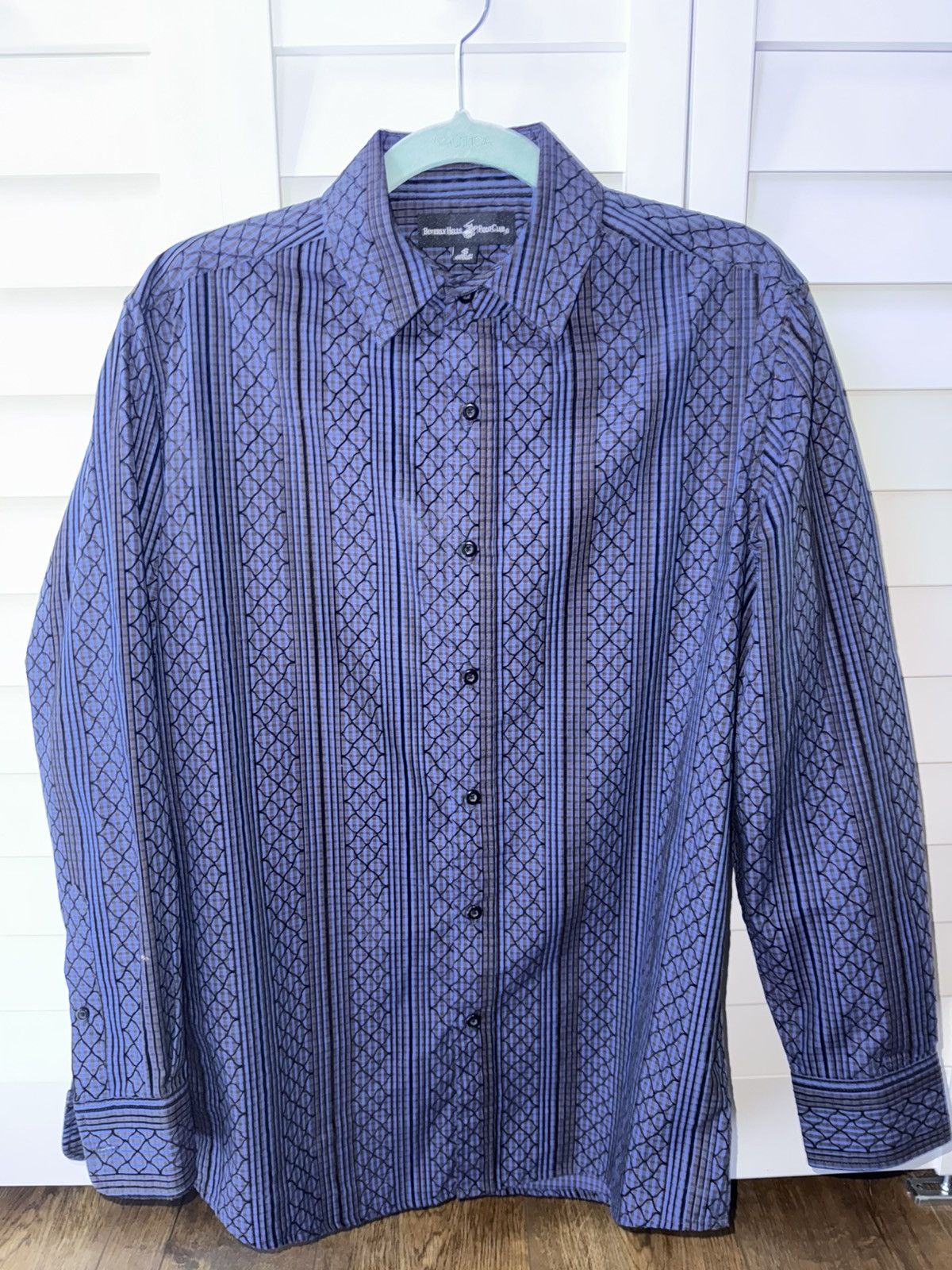 Beverly Hills Polo Club Vintage Blue Patterned Button-Up Shirt Size US S / EU 44-46 / 1 - 6 Thumbnail