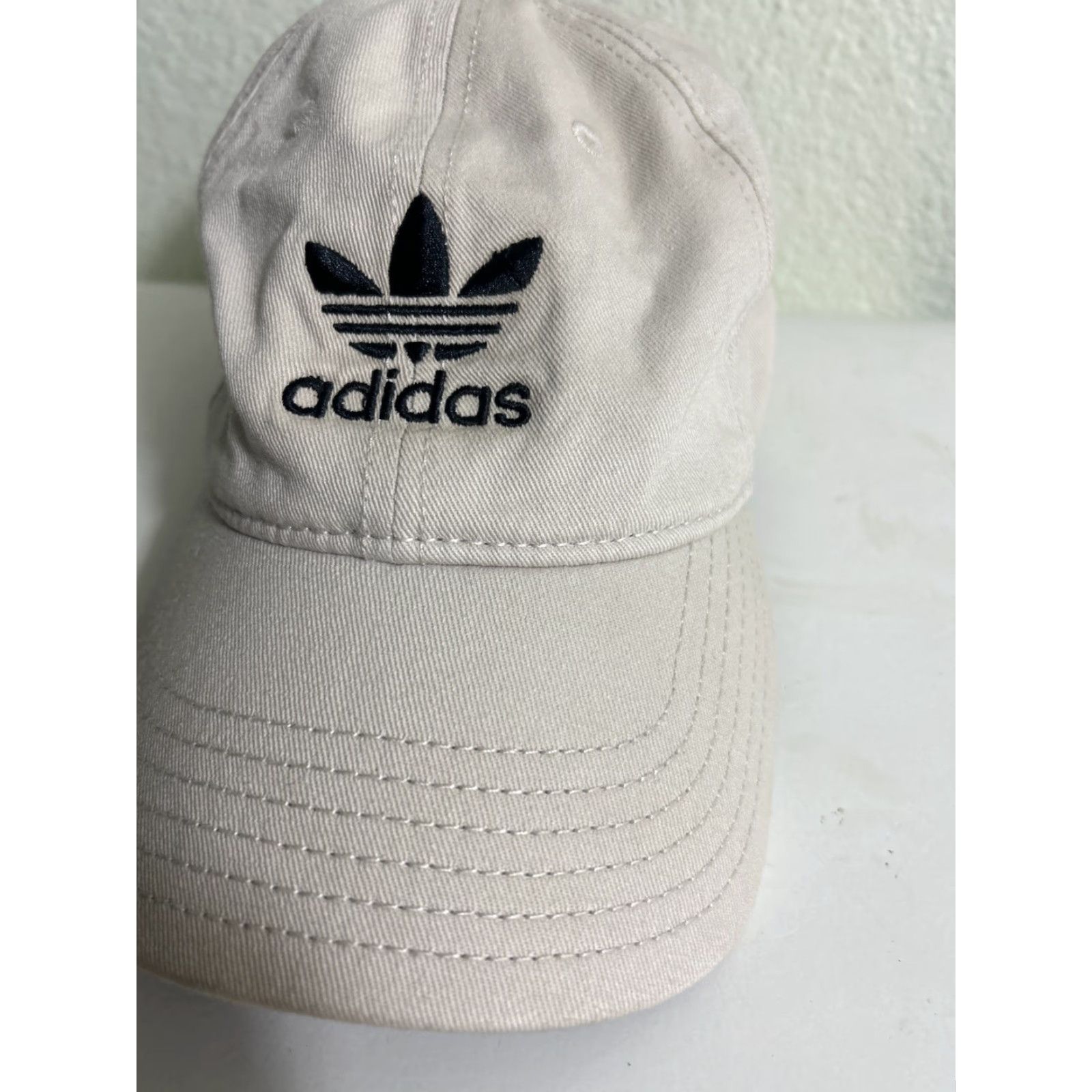 Adidas Adidas Dad Hat Adjustable Strap Black Beige Trefoil Hat Baseball Cap Men One Size Size ONE SIZE - 2 Thumbnail