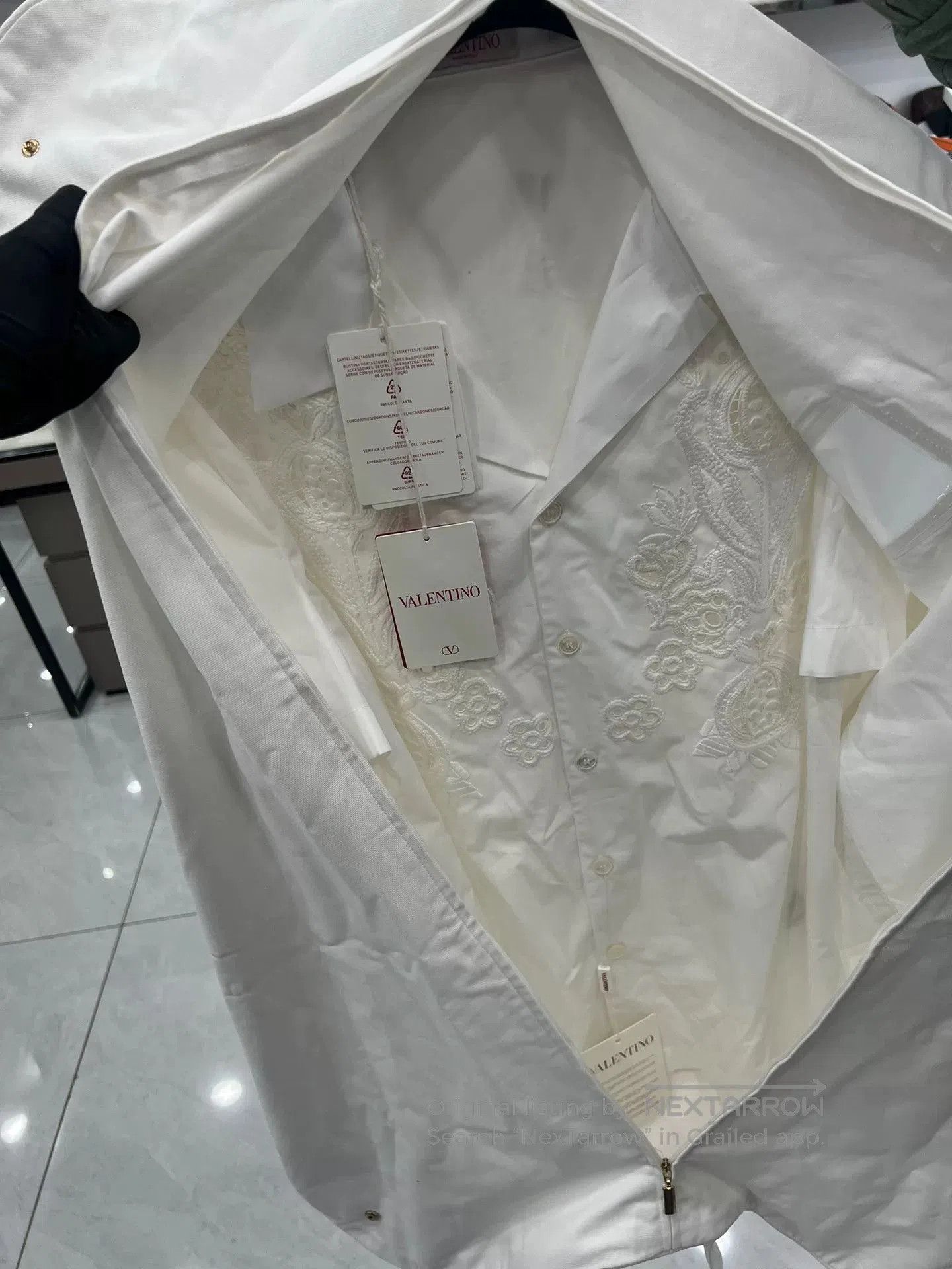 Valentino Valentino Men's Embroidered Shirt Jacket. Size US L / EU 52-54 / 3 - 3 Thumbnail