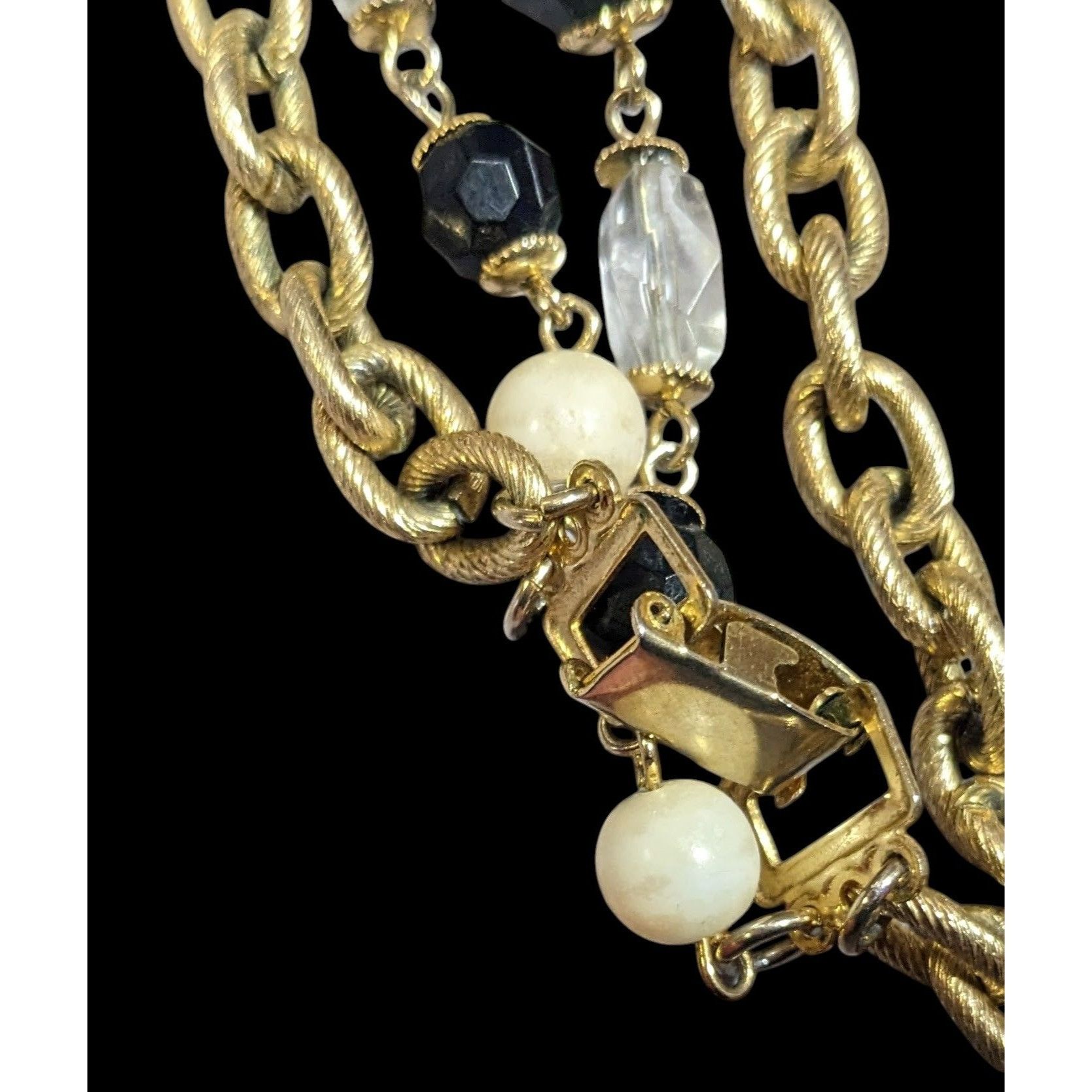 Other Vintage Glam Multilayer Chain Beaded Statement Necklace Size ONE SIZE - 4 Thumbnail