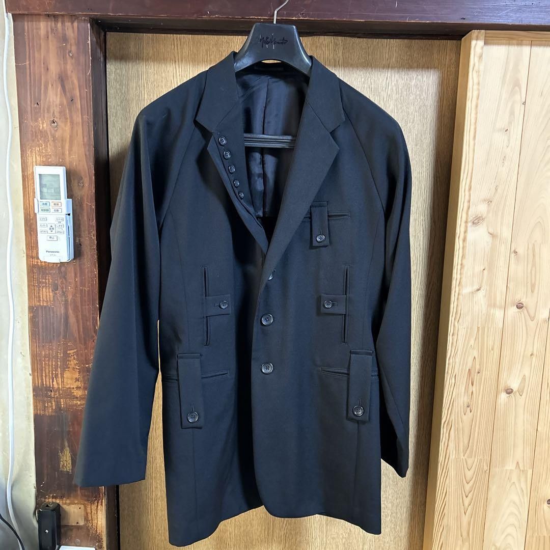 Yohji Yamamoto POUR HOMME GABARDINE I-LAPEL BUTTON 5PK JKT Size US M / EU 48-50 / 2 - 1 Thumbnail