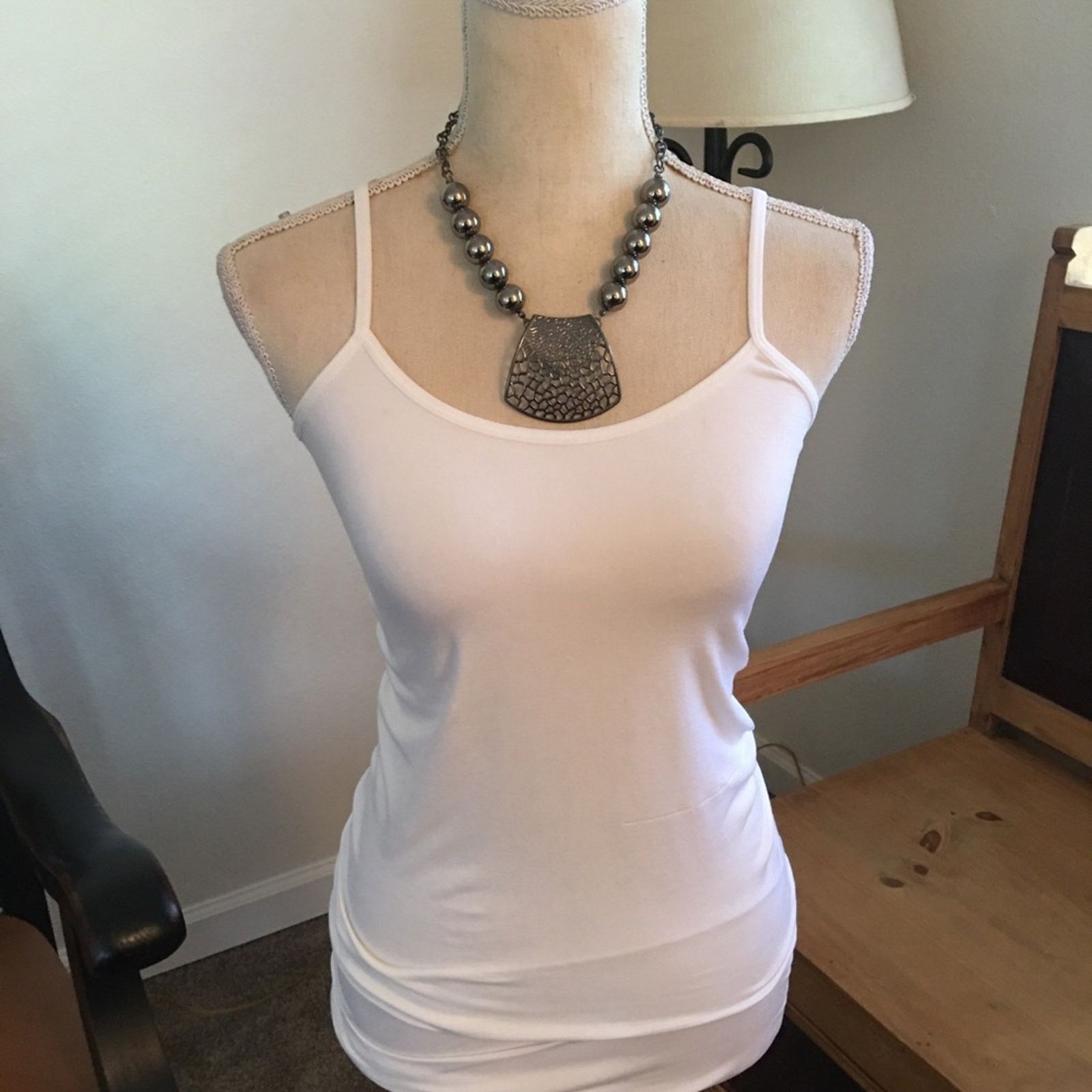 Jewelry Bold chrome tone large pendant beaded necklace Size ONE SIZE - 4 Thumbnail