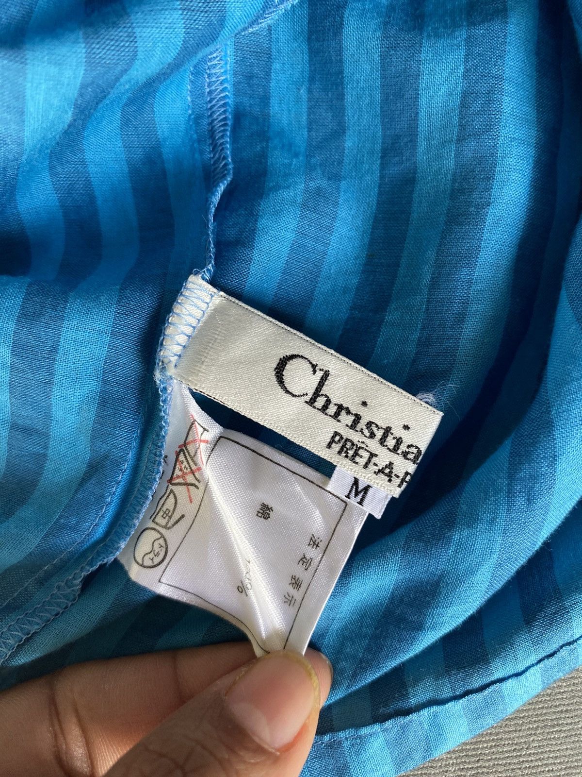 Dior Christian Dior Striped Blue blouse Size M / US 6-8 / IT 42-44 - 4 Thumbnail