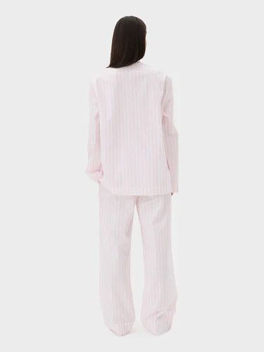 Tekla o1mle0525 Unisex Poplin Pyjamas Pants Hatty Stripes in Pink Size 30" / US 8 / IT 44 - 3 Thumbnail