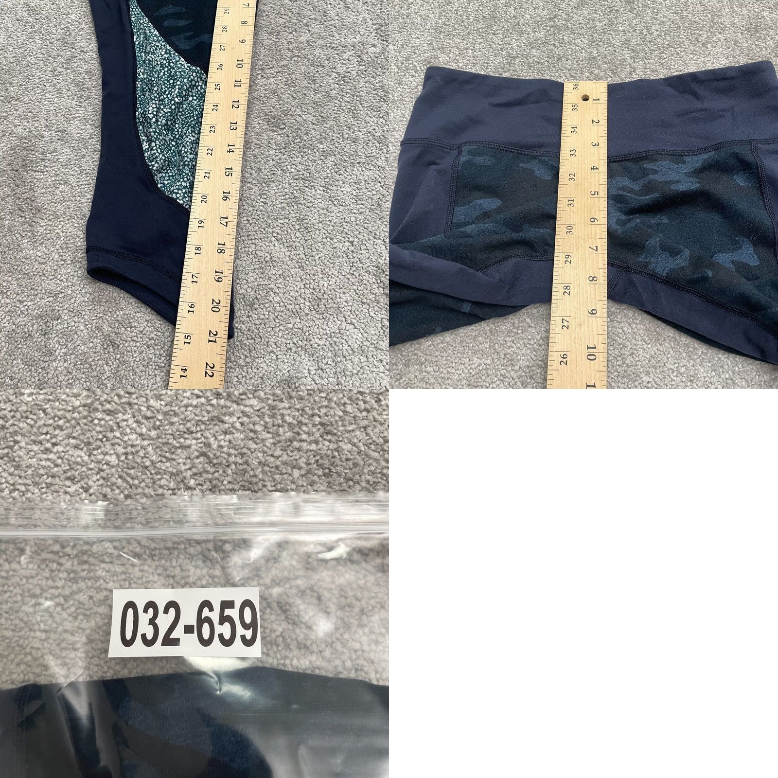 Lululemon VINTAGE Lululemon Camo Cropped Leggings Womens 8 Blue Camouflage Active Athletic 28x21 Size 30" / US 8 / IT 44 - 8 Thumbnail