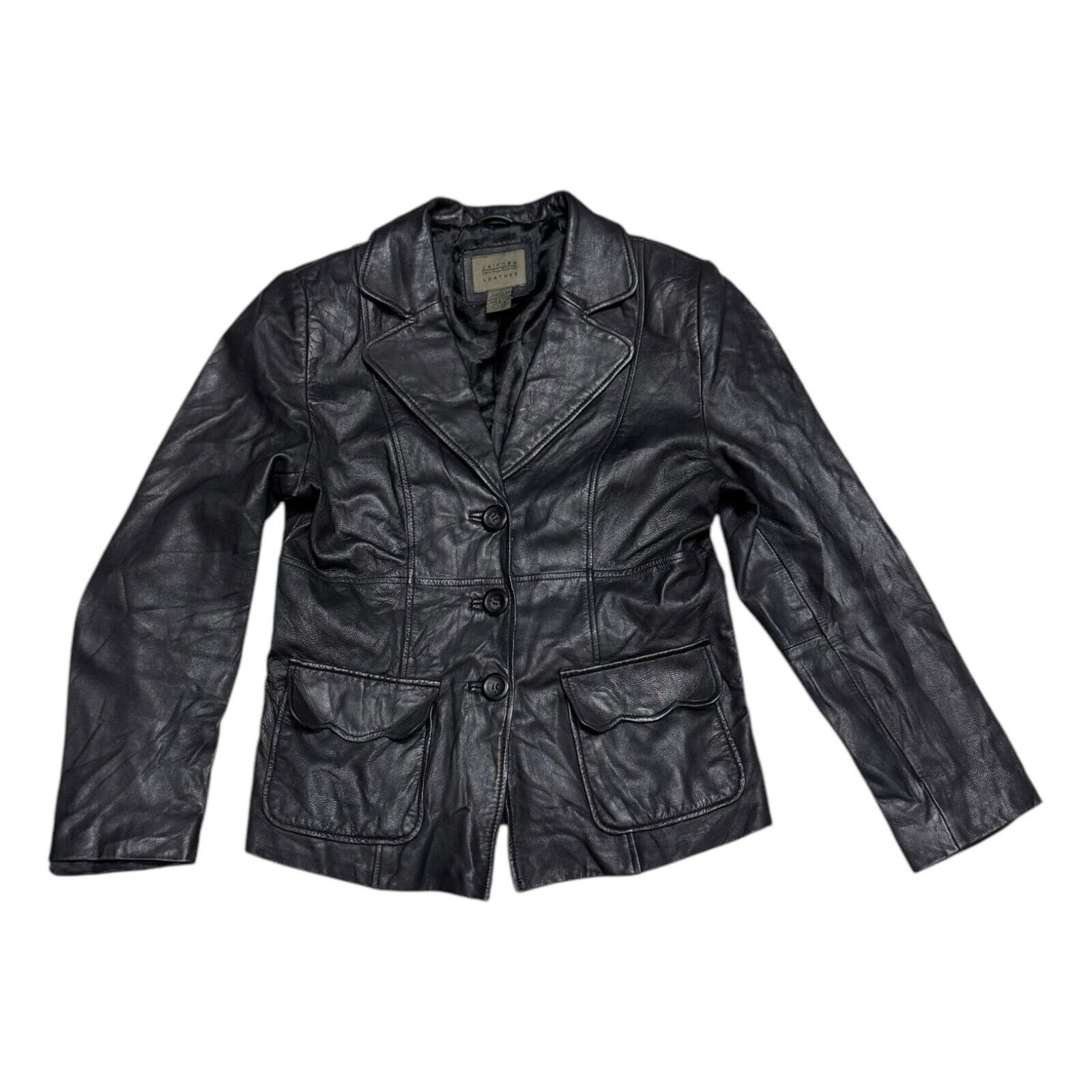 Vintage VINTAGE LEATHER John Paul Richard 90s Retro Casual Jacket 10 Size M / US 6-8 / IT 42-44 - 1 Thumbnail