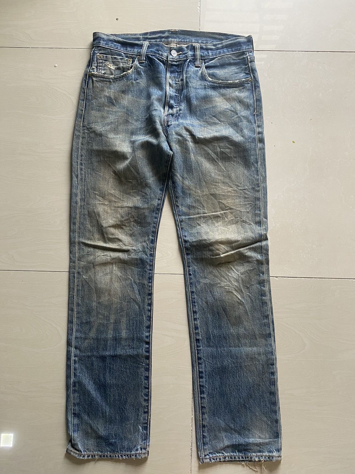 Vintage Dirty Levis 501 Faded Jeans