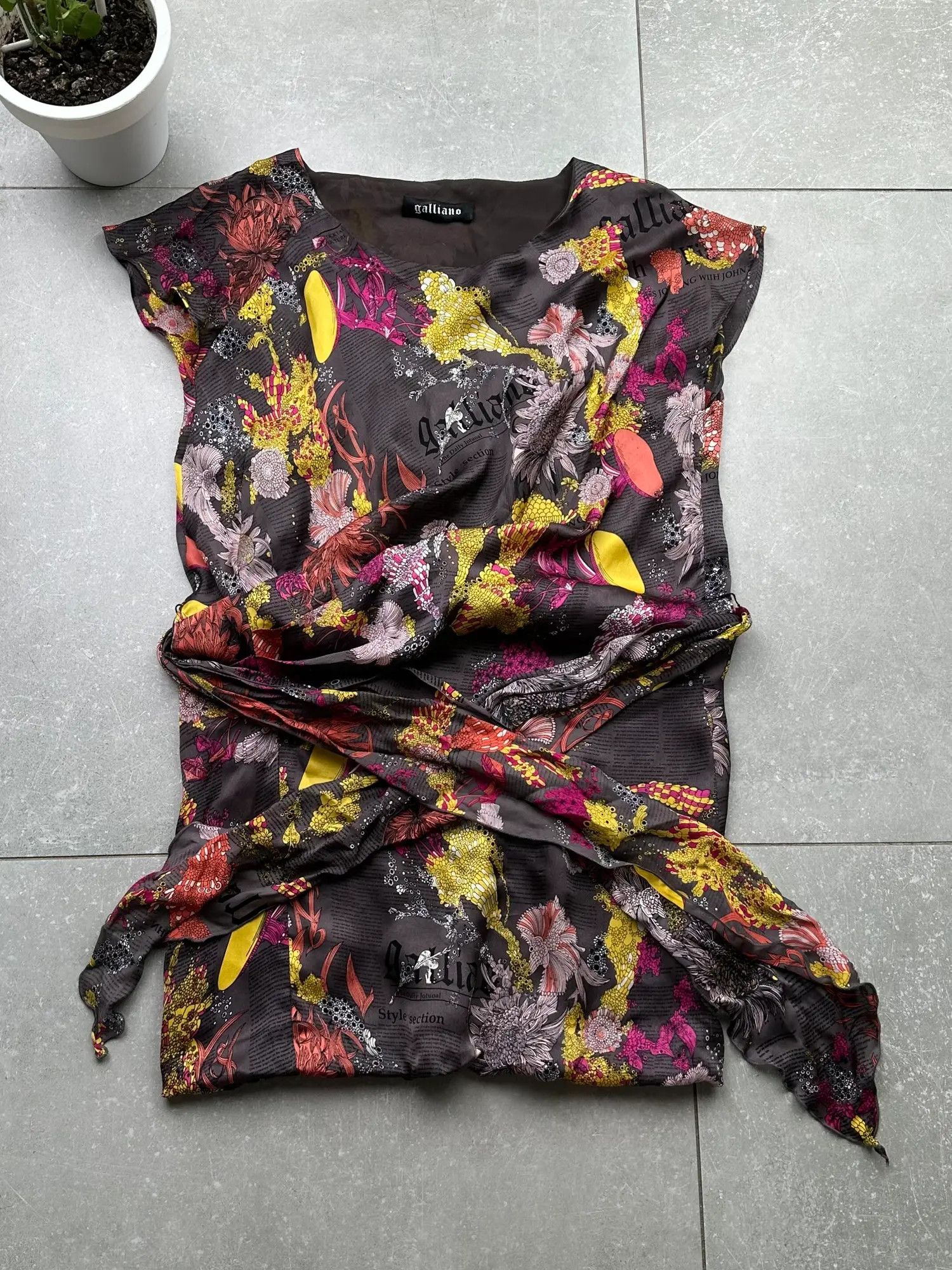 image of Avant Garde x Galliano Gazette Vintage Belt Dress, Women's (Size Medium)
