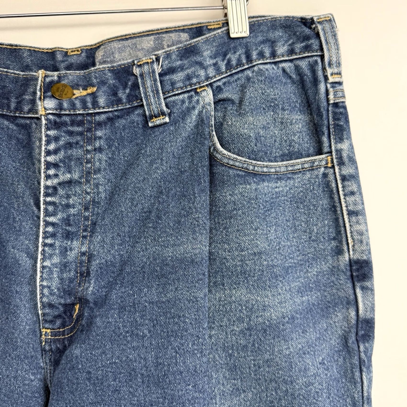 Carhartt VINTAGE Carhartt FR Jeans Mens 38x30 Flame-Resistant Blue Denim 5-Pocket Work Size US 38 / EU 54 - 4 Thumbnail