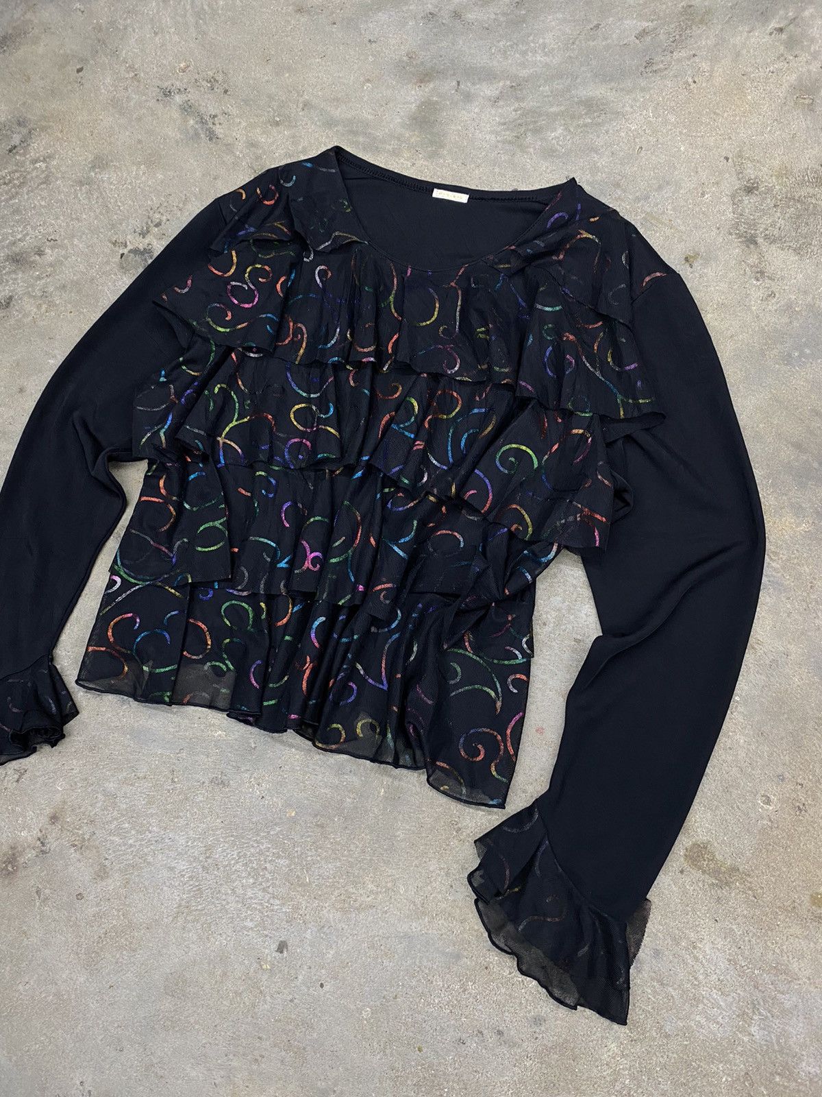 If Six Was Nine × Japanese Brand × Tsumori Chisato ISSEY MIYAKE YOHJI STYLE blouses abstract avant garde pyrami Size S / US 4 / IT 40 - 5 Thumbnail