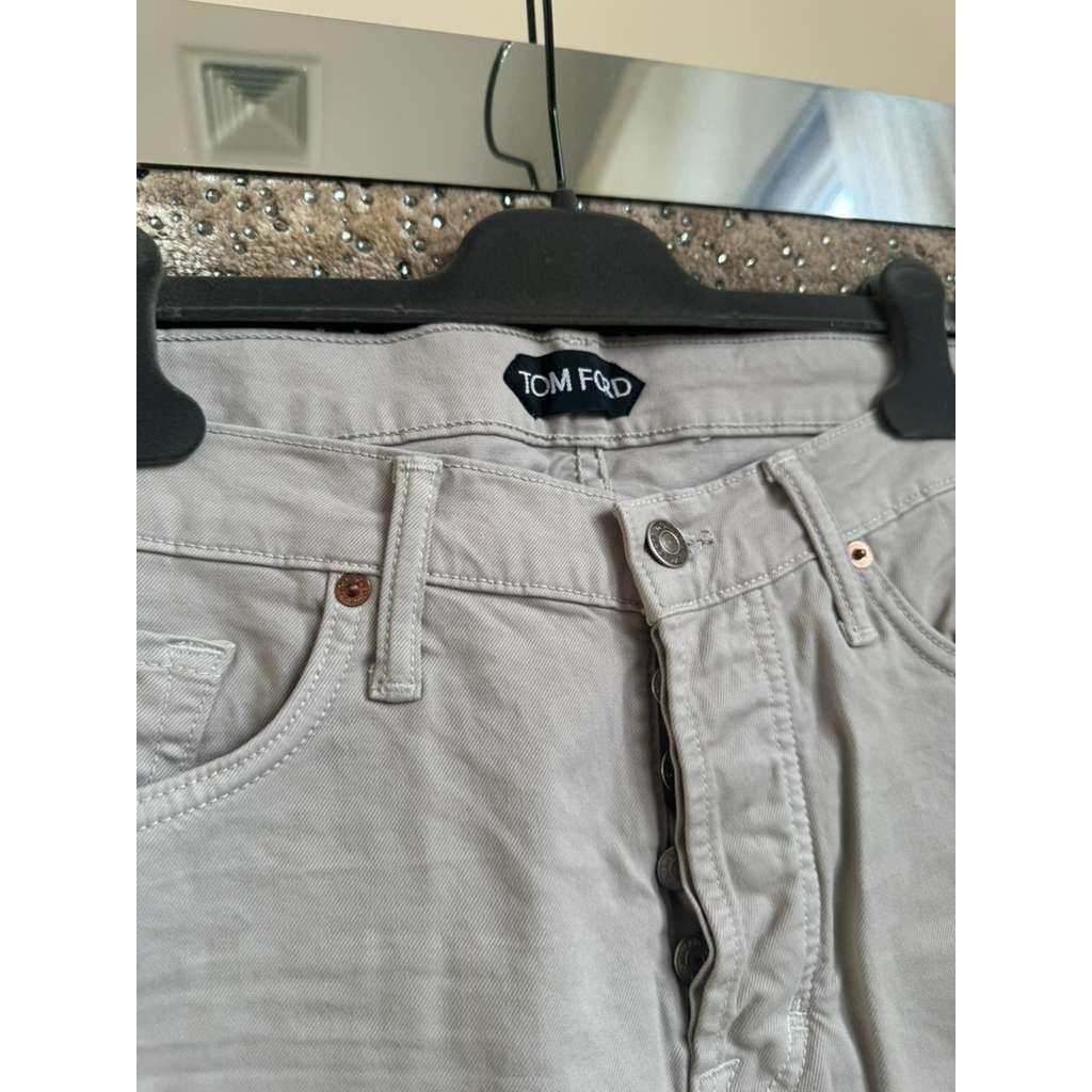 Tom Ford o1rshd1 Slim Fit Corduroy Jeans in Pale Stone Size US 36 / EU 52 - 3 Thumbnail
