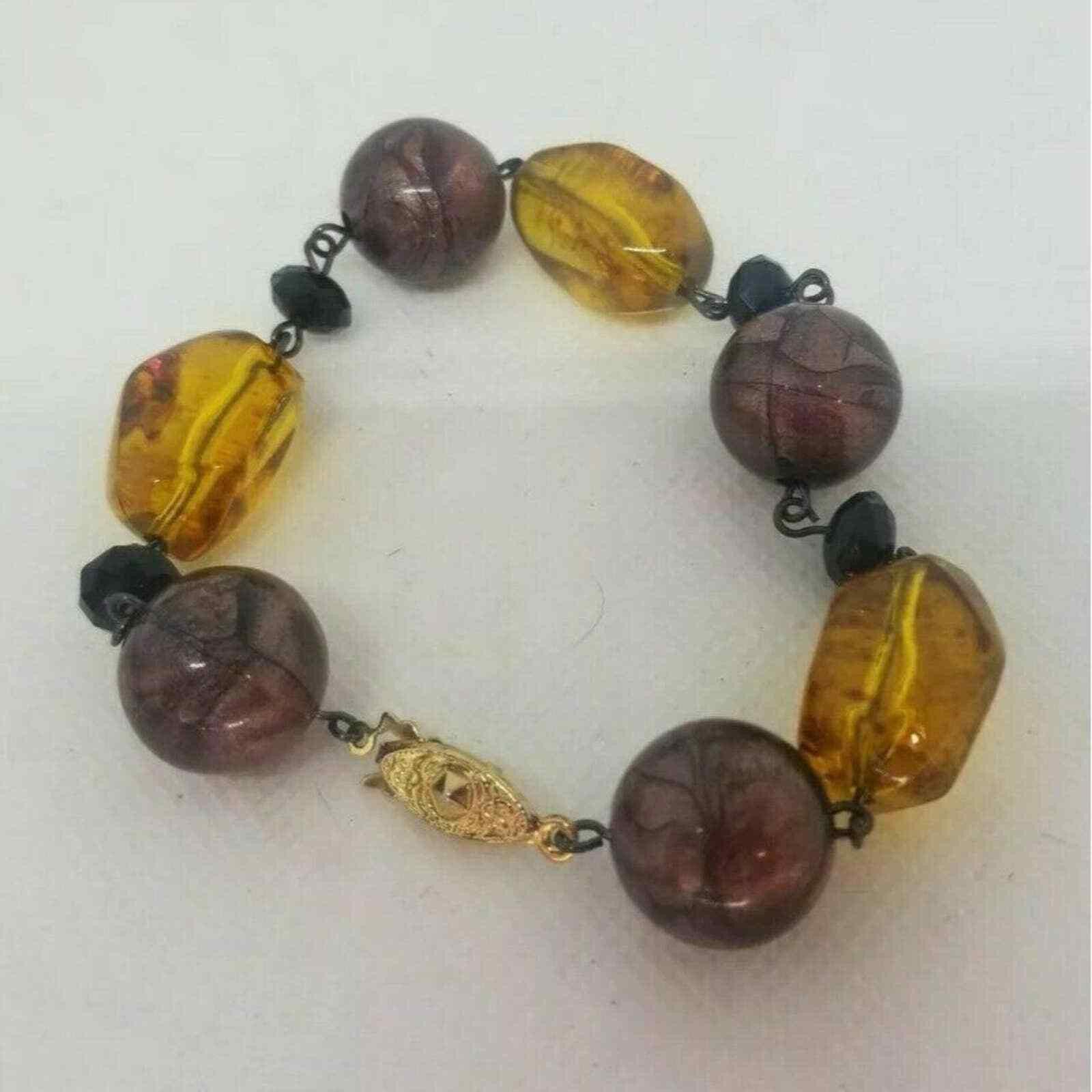The Unbranded Brand Fall Fashion Autumn Colored Beaded Bracelet Link Clasp Prett Size ONE SIZE - 4 Thumbnail