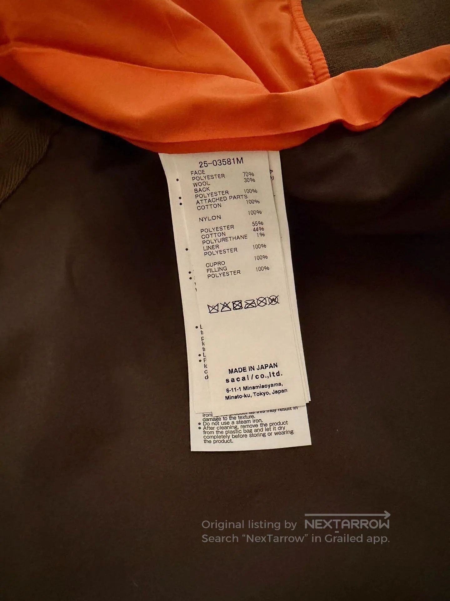Sacai Sacai 25SS Suiting Bonding Mix Jacket. Size US S / EU 44-46 / 1 - 4 Thumbnail