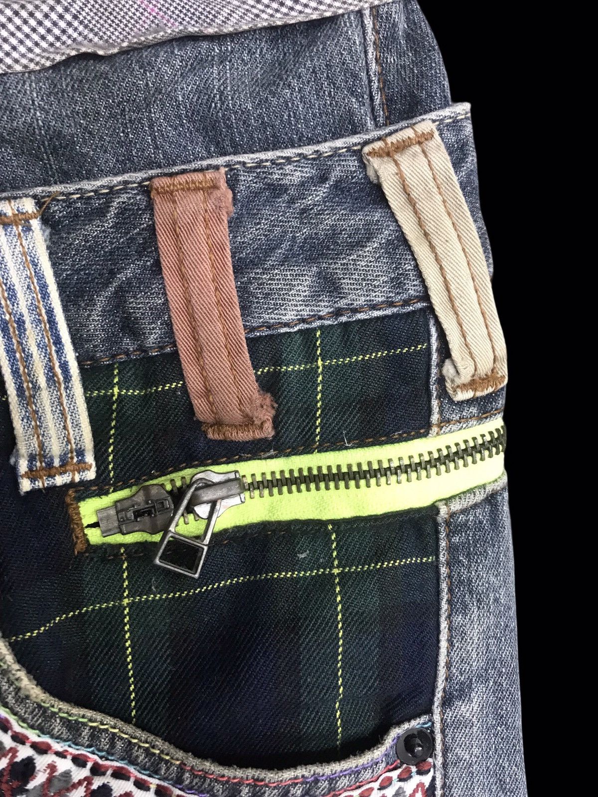 Japanese Brand 💥DOUBLE WAIST💥Dominate Handcrft Distressed Dirty Denim F81 Size US 32 / EU 48 - 9 Thumbnail