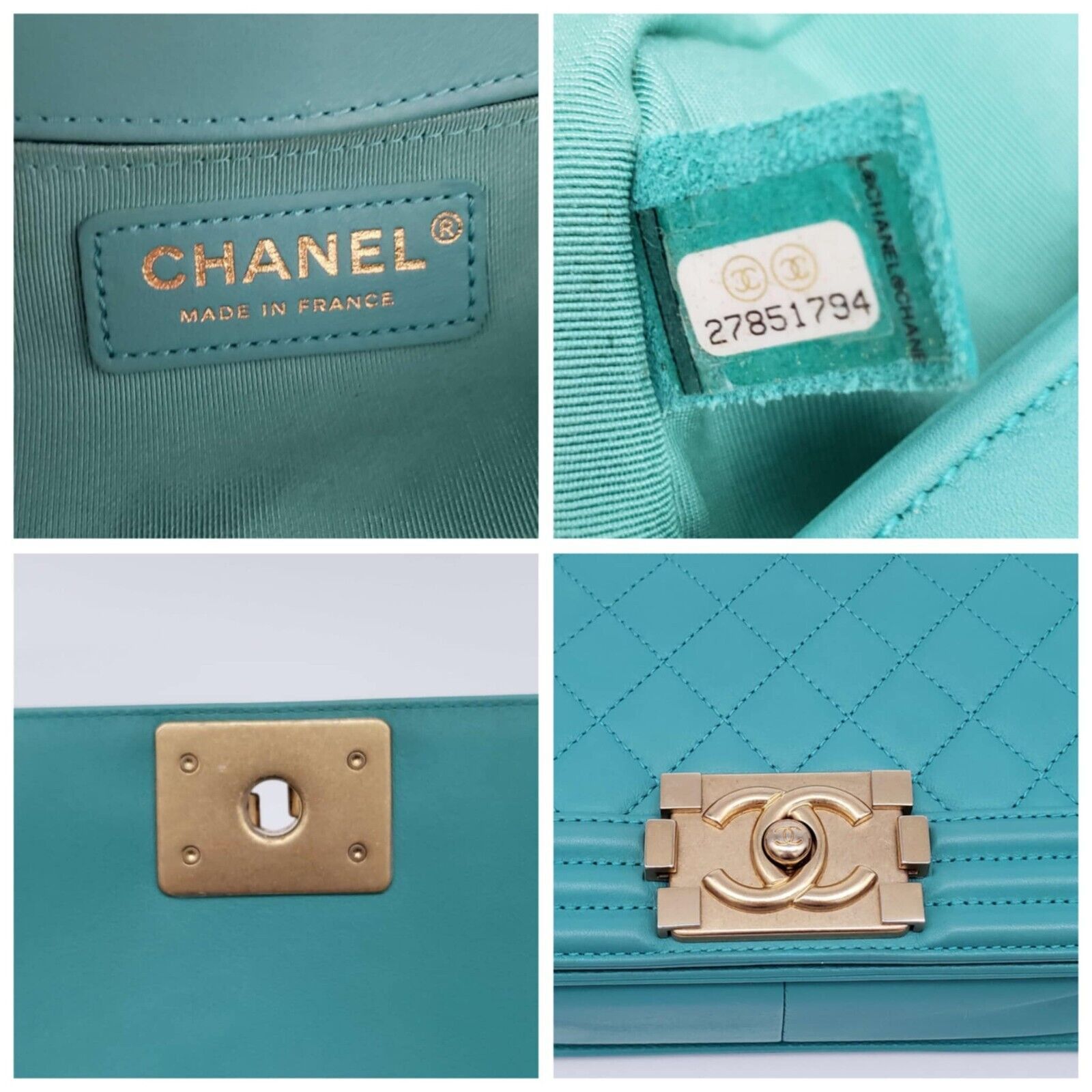 Chanel Authentic CHANEL Boy Green Leather Shoulder Bag 2650-080524 Size ONE SIZE - 23 Thumbnail