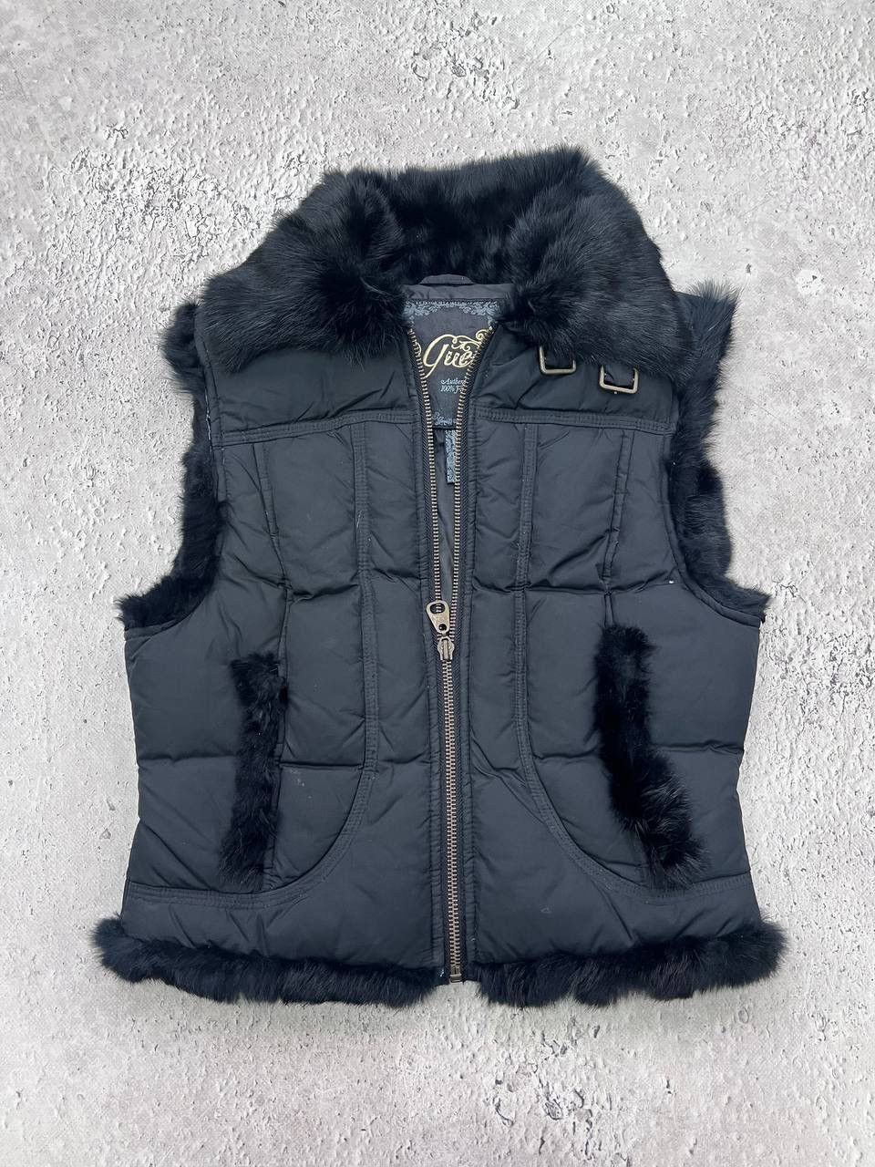 If Six Was Nine × Japanese Brand × Le Grande Bleu (L.G.B.) SALE💣💣 Vintage Fluffy Mohair Fuzzy Drip GUESS Vest Jacket Size S / US 4 / IT 40 - 1 Thumbnail