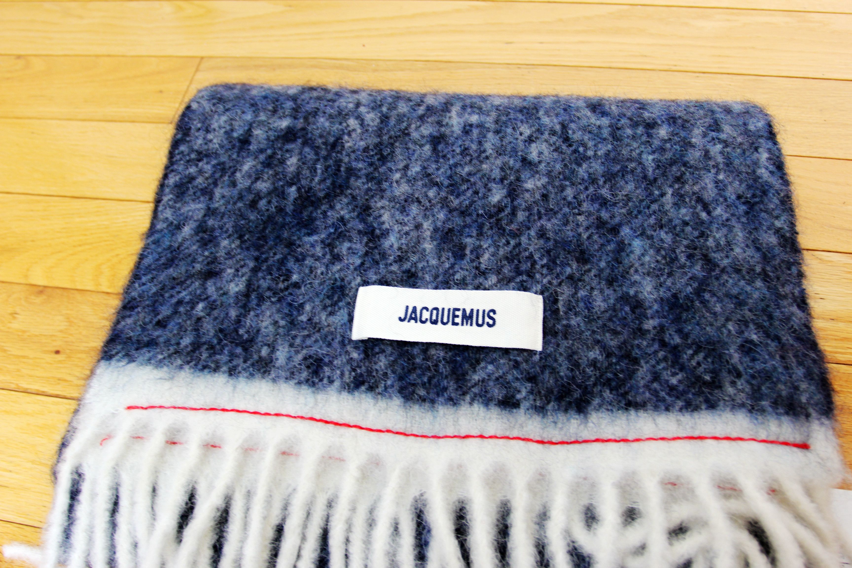 Jacquemus BNWT AW25 JACQUEMUS L ECHARPE CARRO BRUSHED SCARVES NAVY Size ONE SIZE - 3 Thumbnail