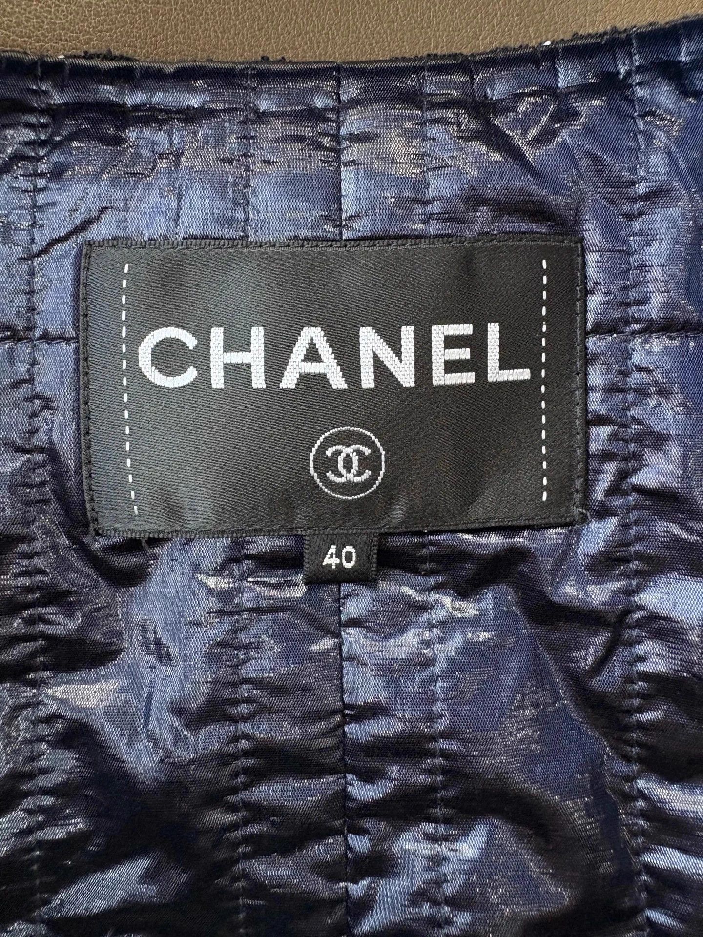 Chanel Chanel 16S B&W Check Crewneck Knit Jacket 40 Size M / US 6-8 / IT 42-44 - 7 Thumbnail
