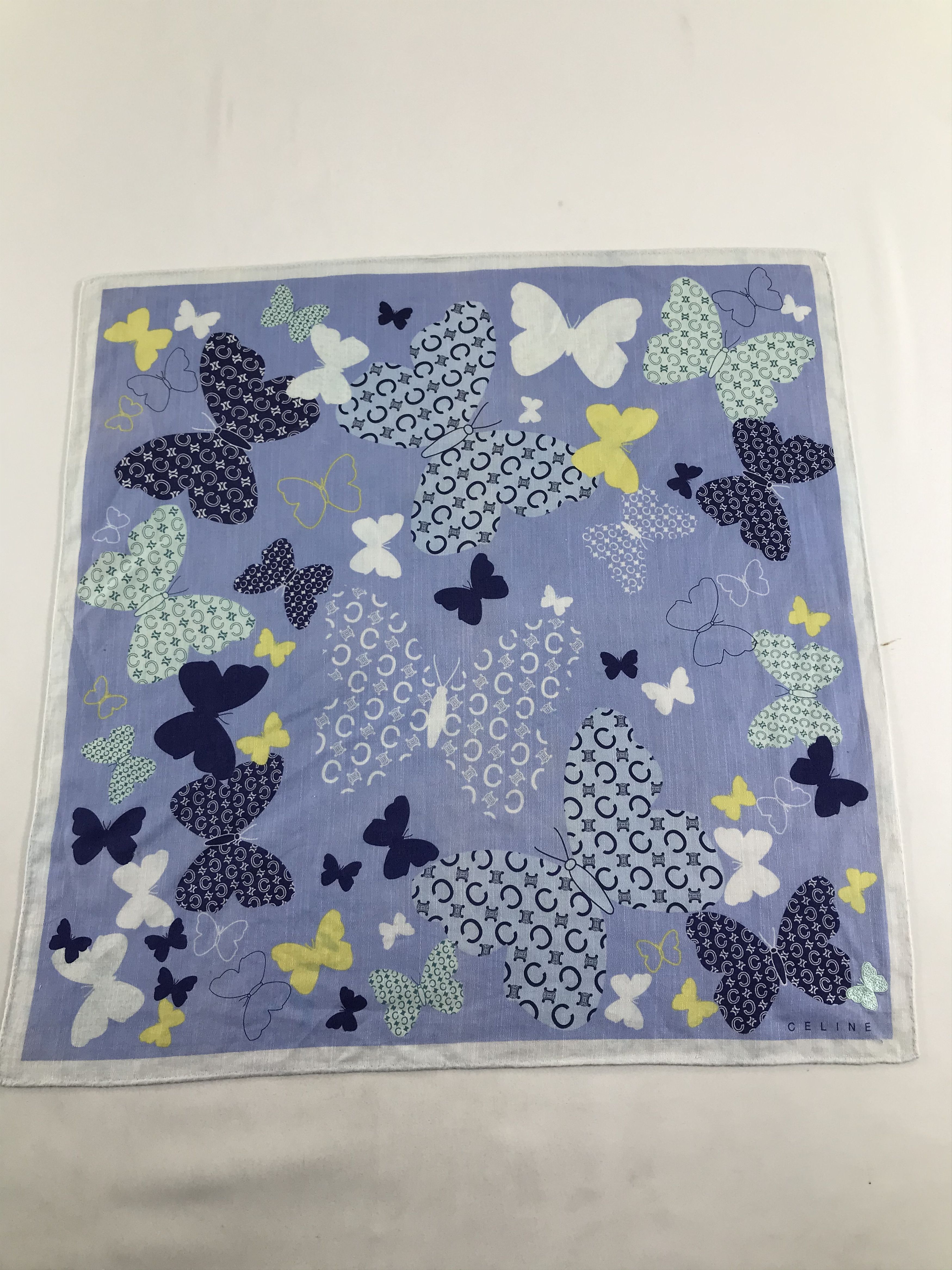 Celine Celine Butterflies Handkerchief Neckerchief Bandana H10 Size ONE SIZE - 1 Thumbnail