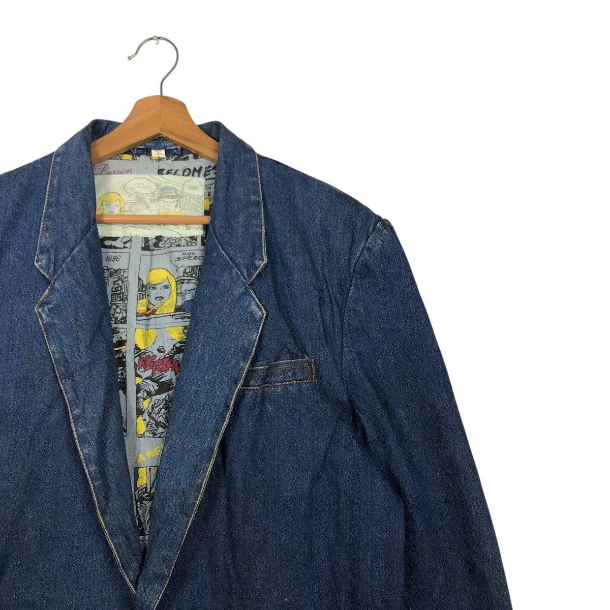 Hysteric Glamour 🔥VINTAGE CHORE WORK DENIM JACKET CARTOON BLANKET 1996 Size US M / EU 48-50 / 2 - 9 Thumbnail