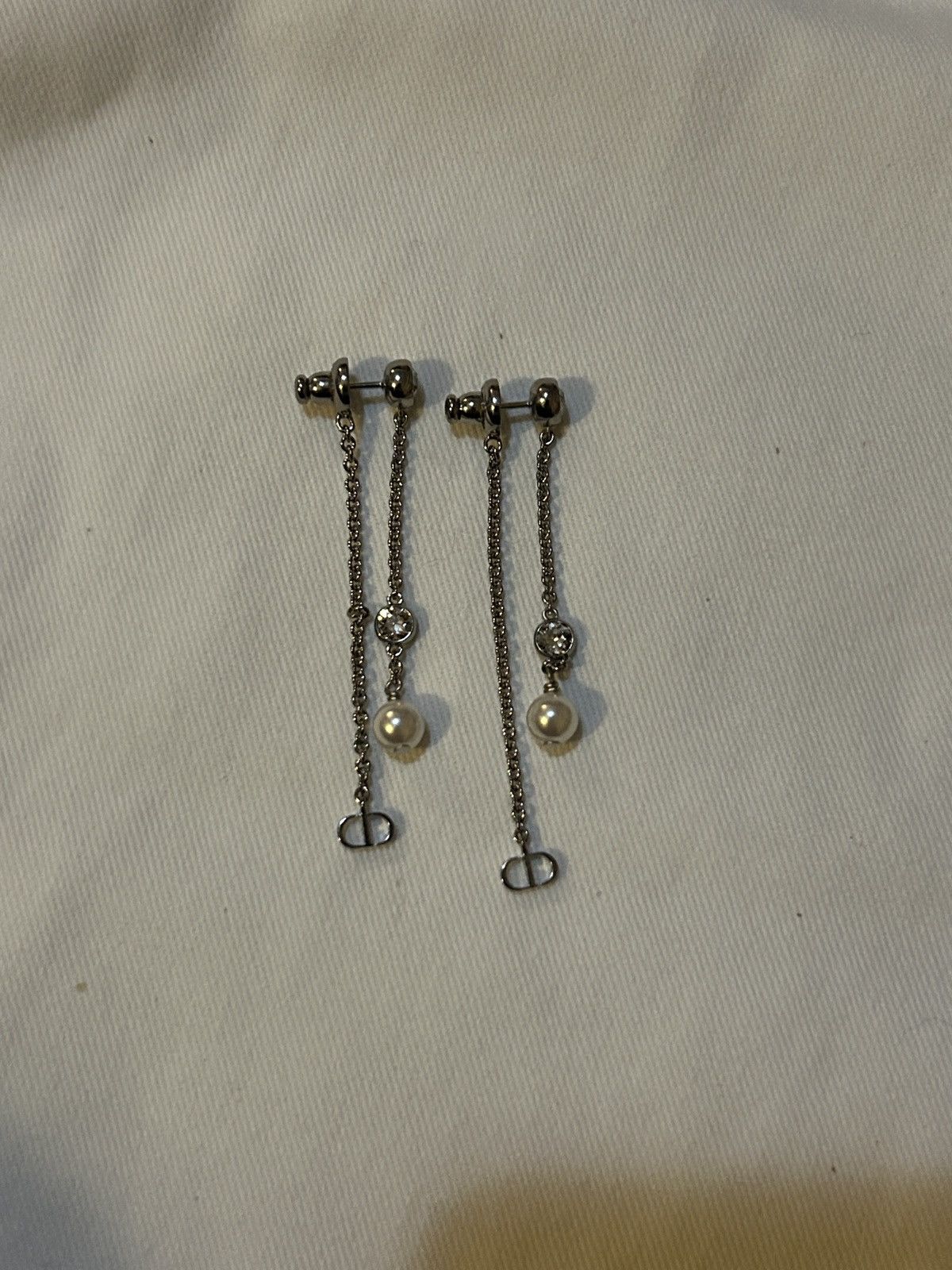 Dior Dior PETIT CD TREASURE EARRINGS Silver-Finish Metal Size ONE SIZE - 7 Thumbnail